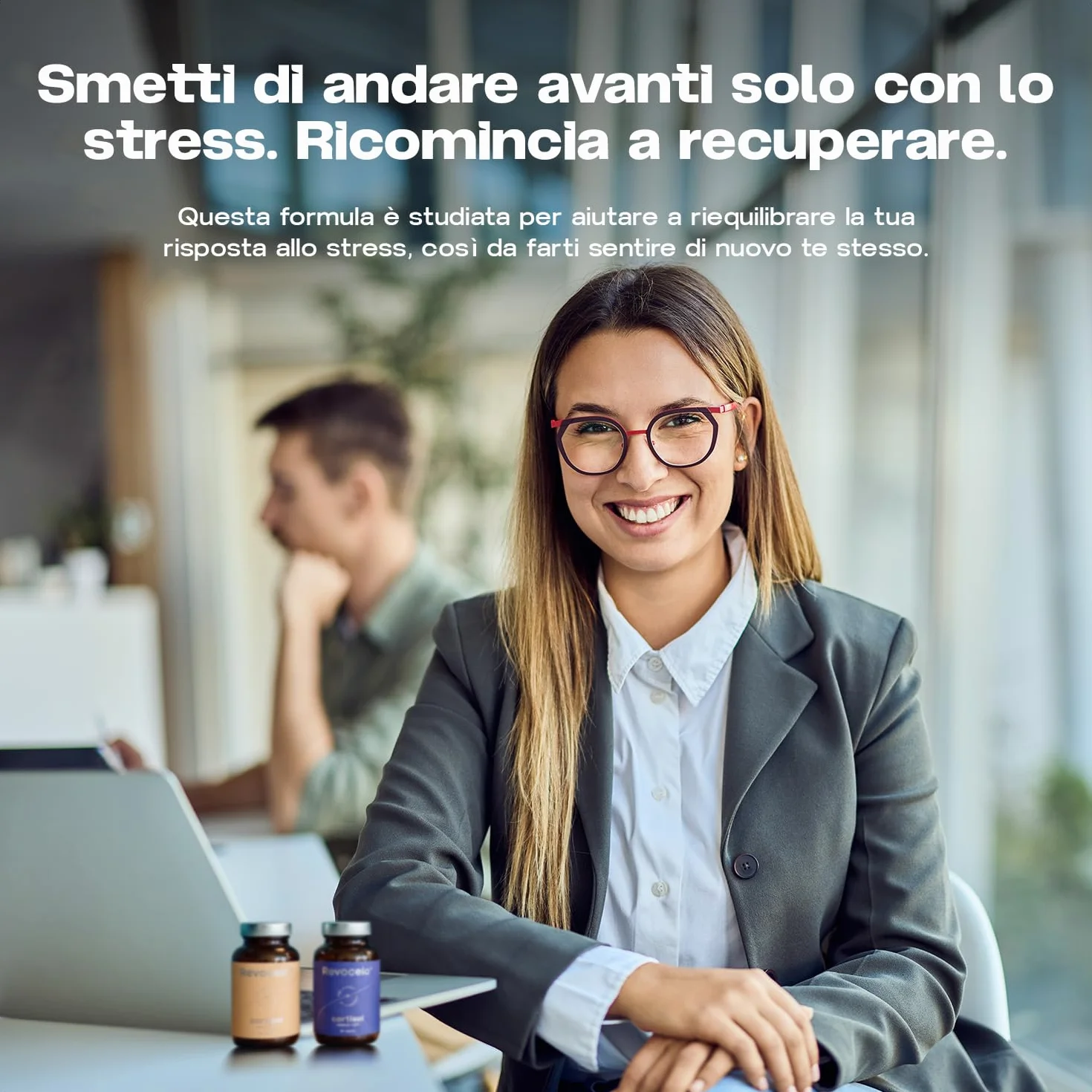 Regolazione del Cortisolo Giorno e Notte - Sistema a 2 fasi per resilienza e calma - Formula anti-stress con KSM-66® Ashwagandha, L-teanina e 6+ adattogeni – Testato in laboratorio,120 capsule, UE