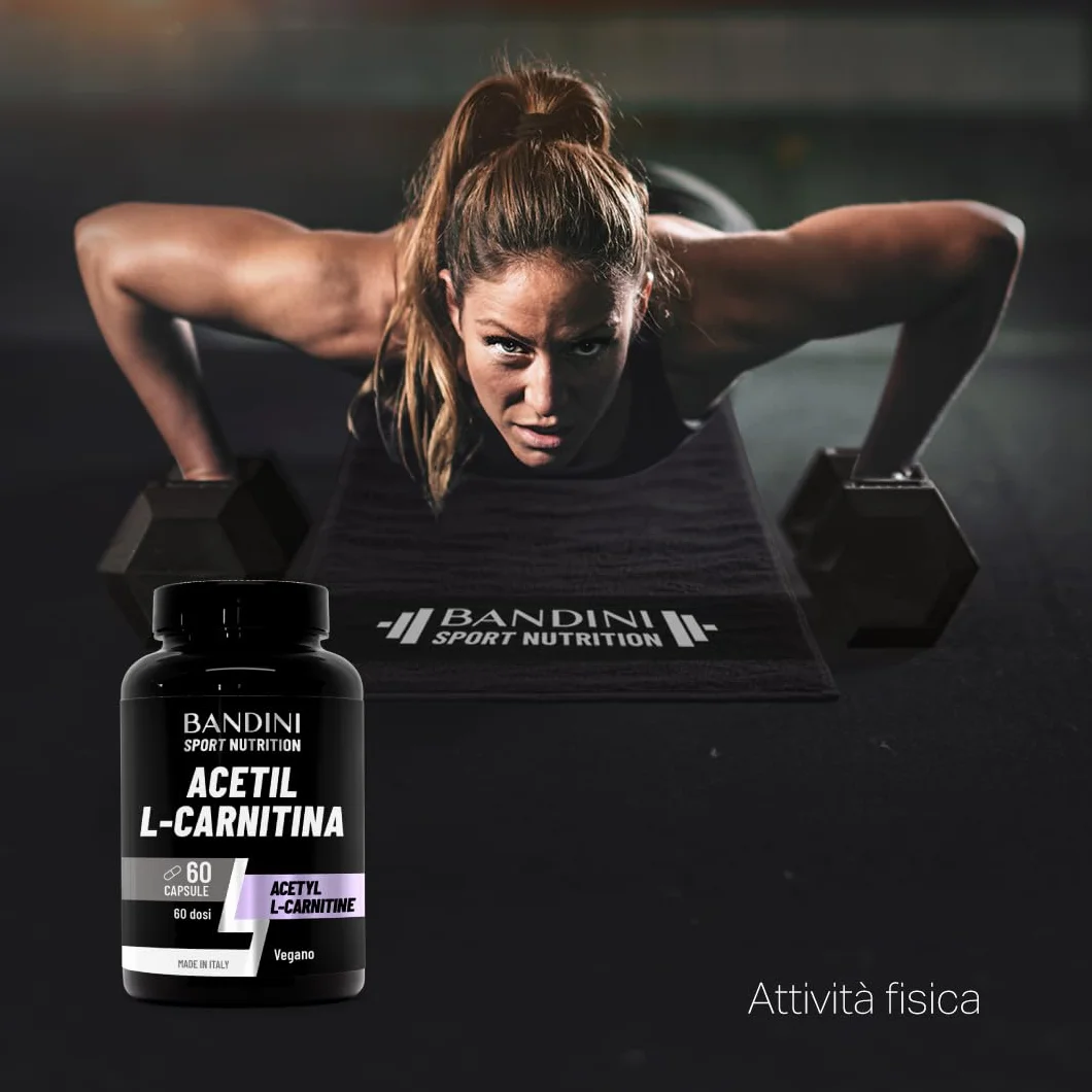 Bandini Acetil L-CARNITINA 1000 mg 60 kapsułek suplement dla sportowców