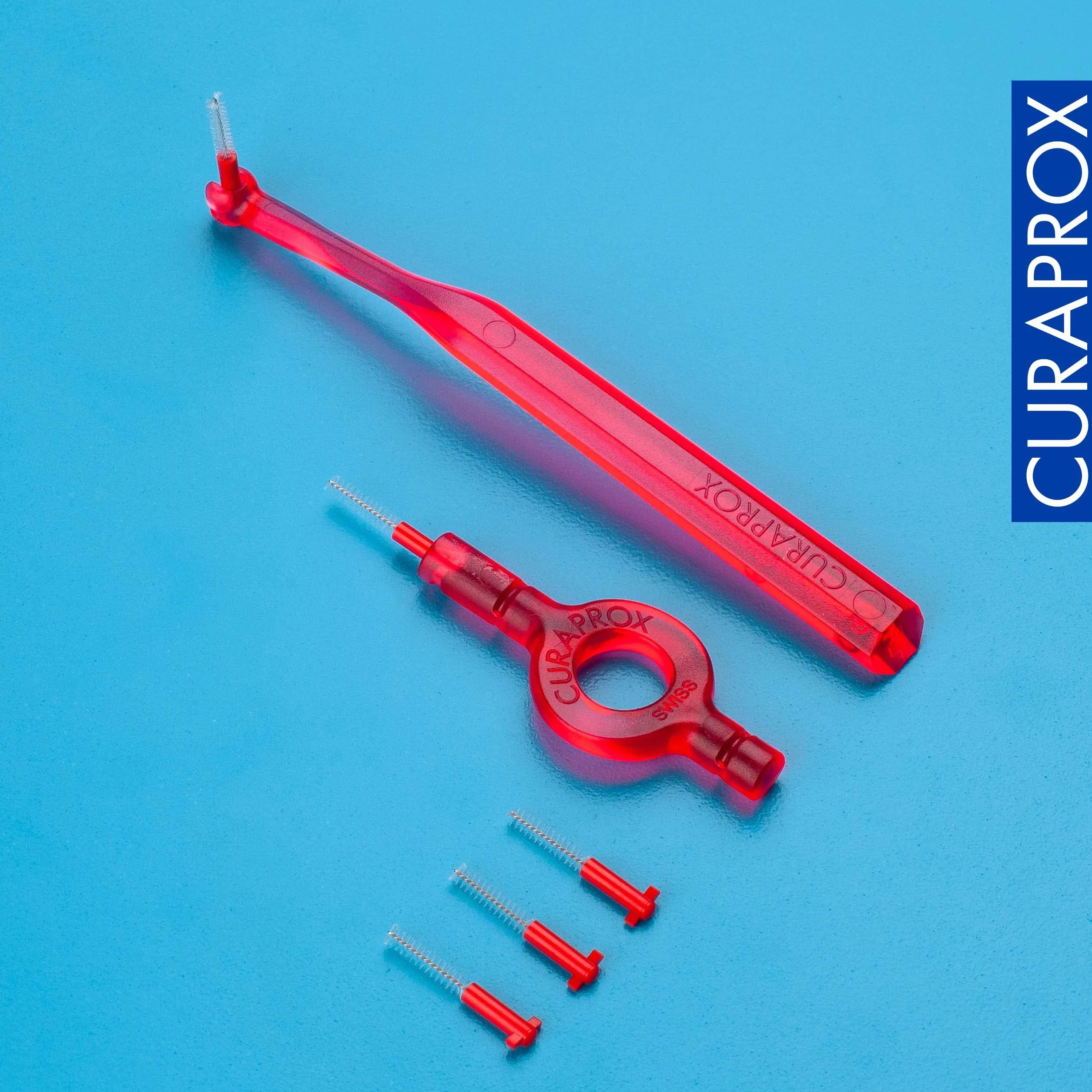 Curaprox CPS 07 Prime Start interdentale Brush Set 5 spazzole 2 titolari 0.7 mm 2.5 mm Swiss Made