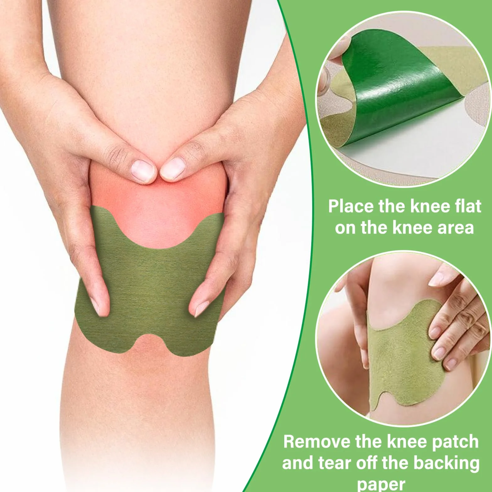 Patch Anti Dolore Ginocchia: 96 Pezzi Patch Riscaldante Posteriore Anti Dolore Assenzio, Knee Pane Rilievo per Ginocchia Schiena Collo Spalla Muscolare Articolazioni