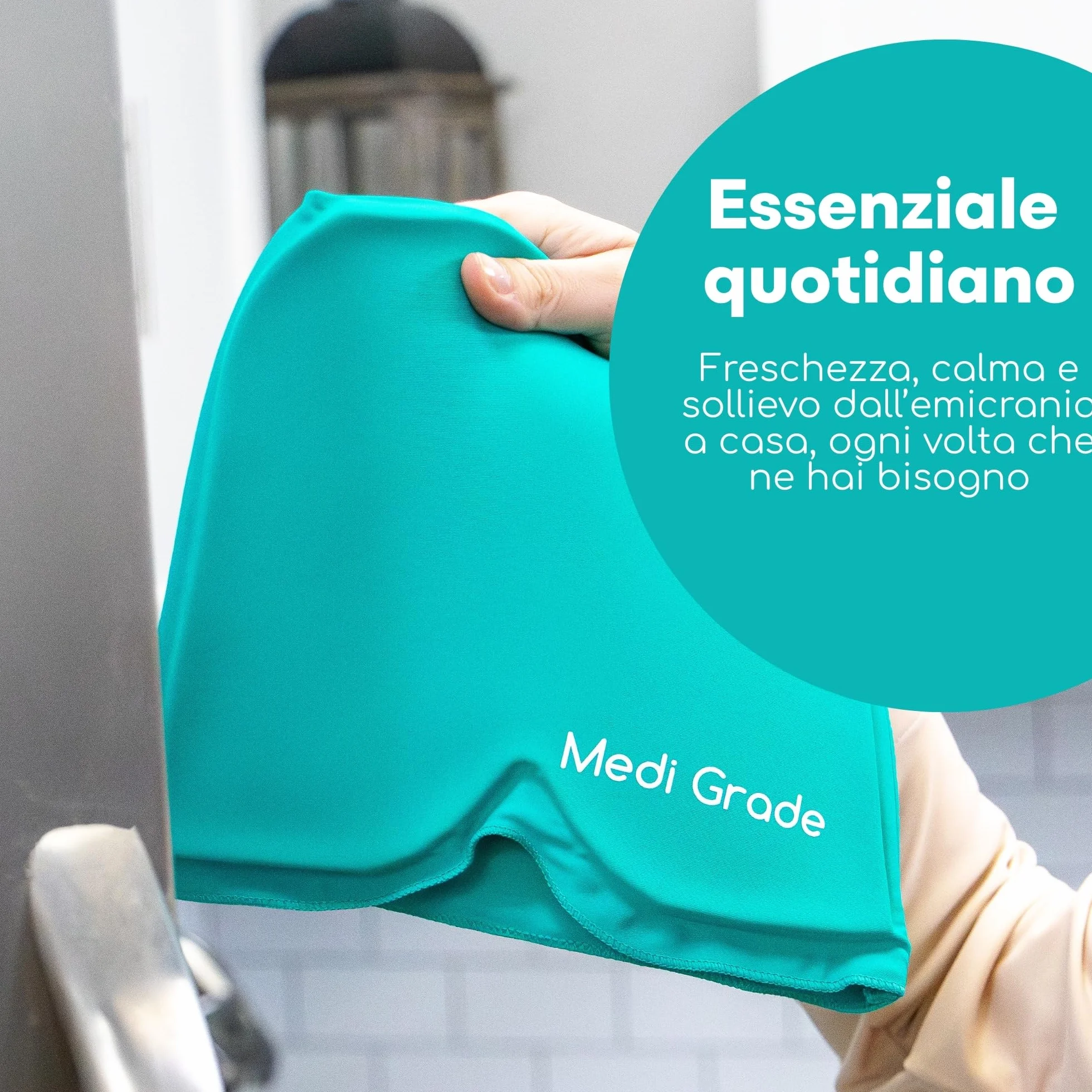 Medi Grade Cuffia in Gel per Emicrania Cappello Rinfrescante Terapia del Freddo Maschera Mal di Testa