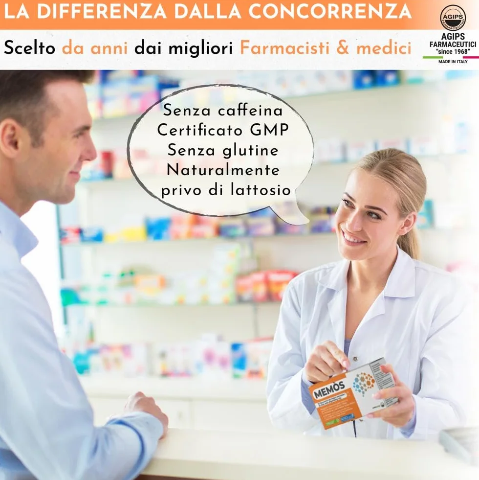 Agips Memos Integratore Memoria Concentrazione Stanchezza Mentale Ginko Biloba Vitamina B 10 Flaconi