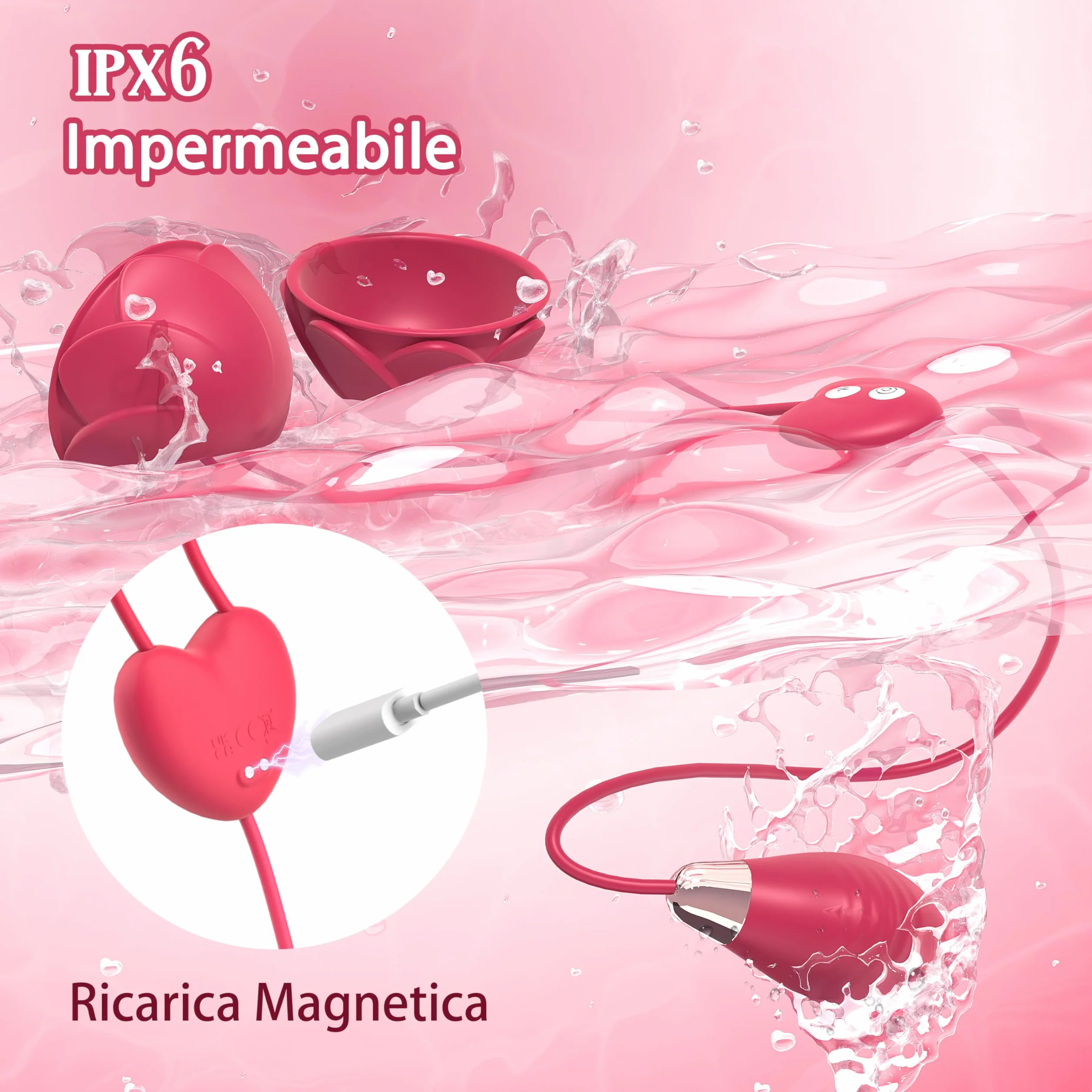 Giocattoli per Capezzoli Vibratore Sex Toys - Vibratoreper Donna Stimolatore Clitorideo Femminile Sex Toy Succhia Clotoride, 9 Modalità di Vibrazione Vibratore per Capezzoli per BDSM Coppie di Donne