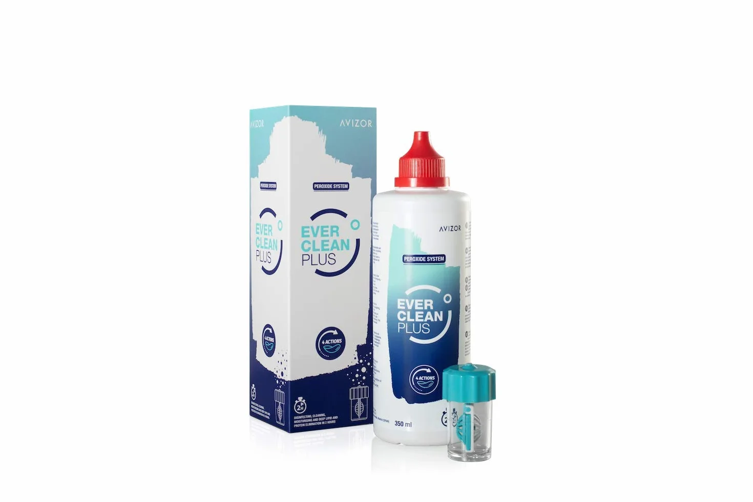 Avizor Everclean Plus 350 Ml Liquido Per Lenti A Contatto + 45 Compresse - 480 g