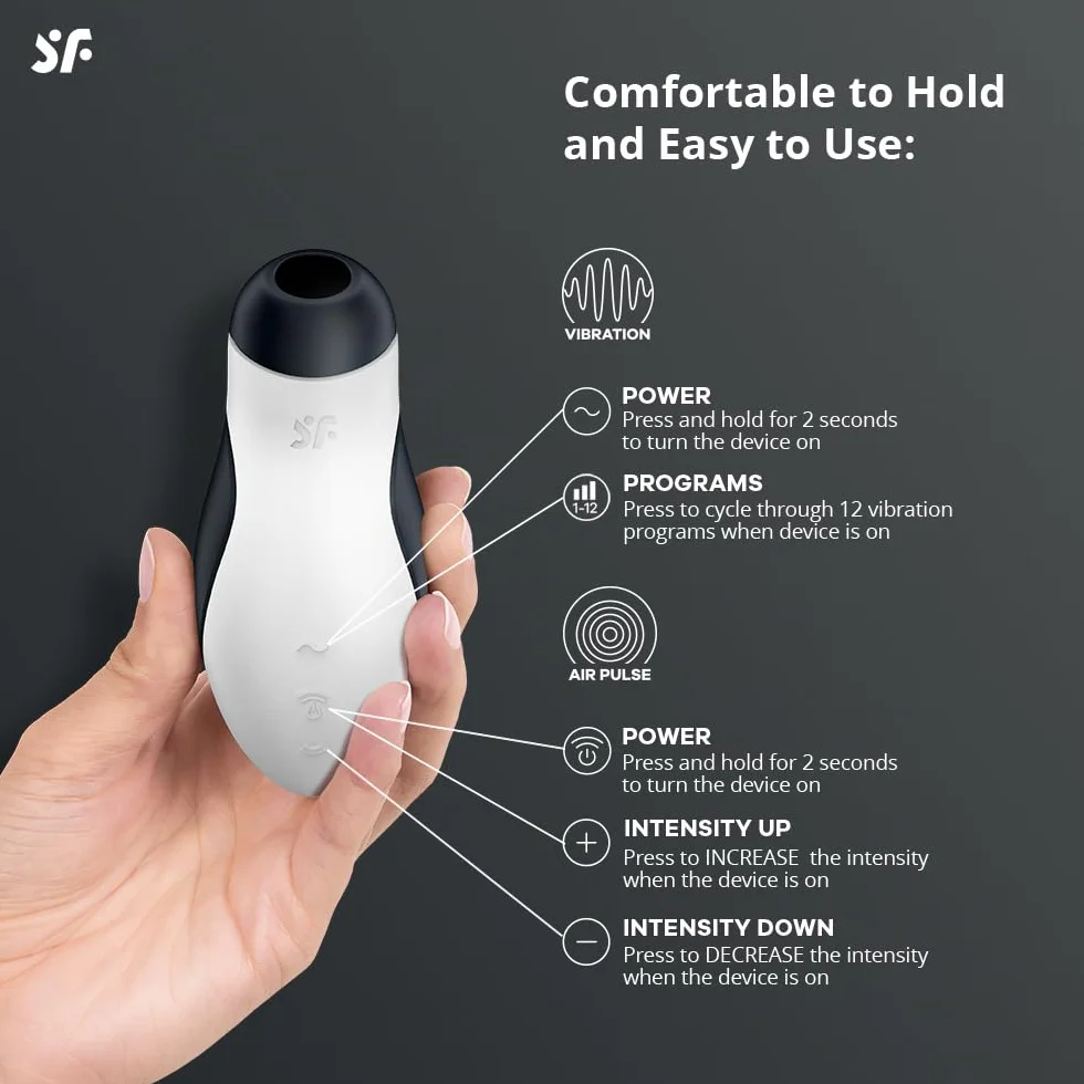 Satisfyer Orca Vibratore a Onde di Pressione | Doppio Sex Toy con 2 Motori per una Stimolazione estrema | Impermeabile IPX7 | Sex Toys per Donne dal Design simpatico | Stimolatore sessuale Vibratori