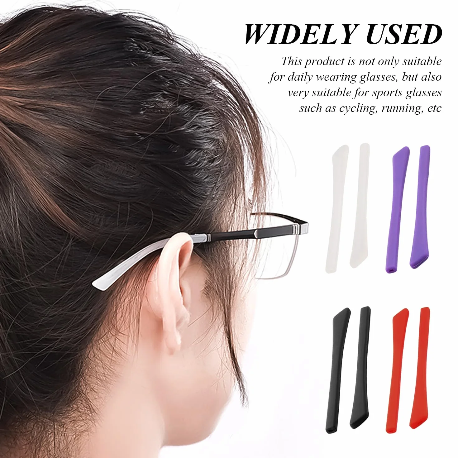 Coprigambe per Occhiali in Silicone Morbido Antiscivolo Elastici per Occhiali Accessori