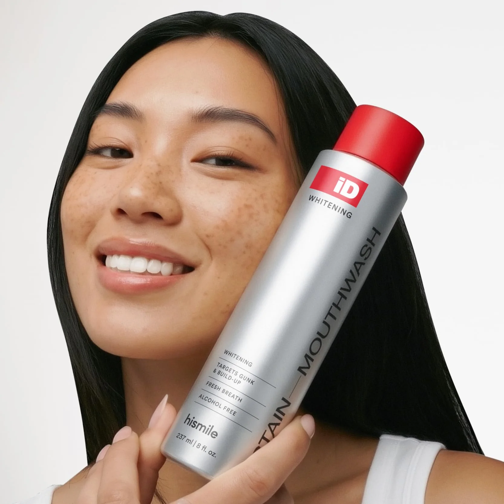 Hismile iD Stain Collutorio Sbiancante Senza Alcol con Perossido di Idrogeno e Oli Essenziali 237ml
