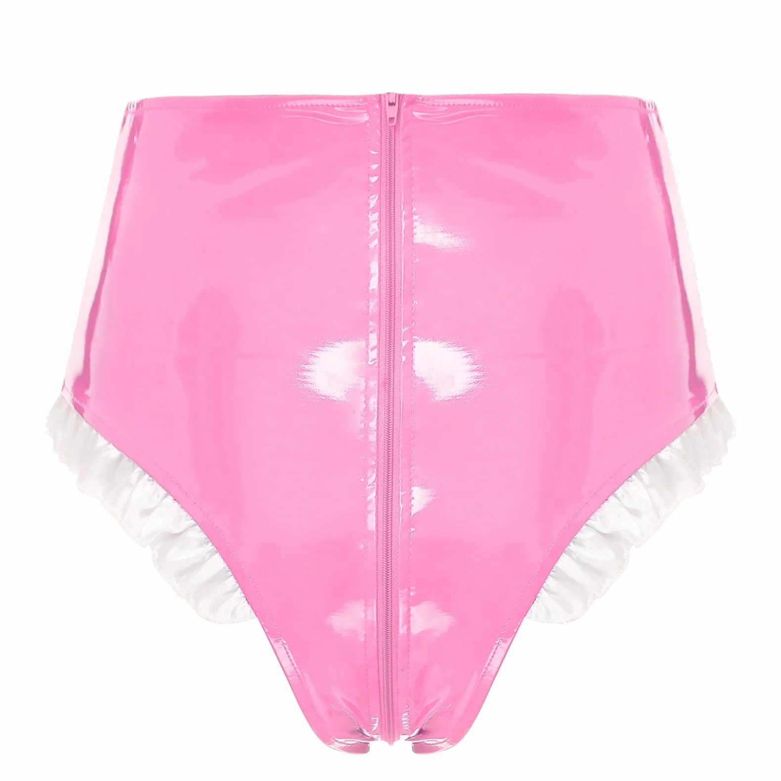 Slip sexy da donna in pelle laccata effetto bagnato perizoma hipster lingerie corta
