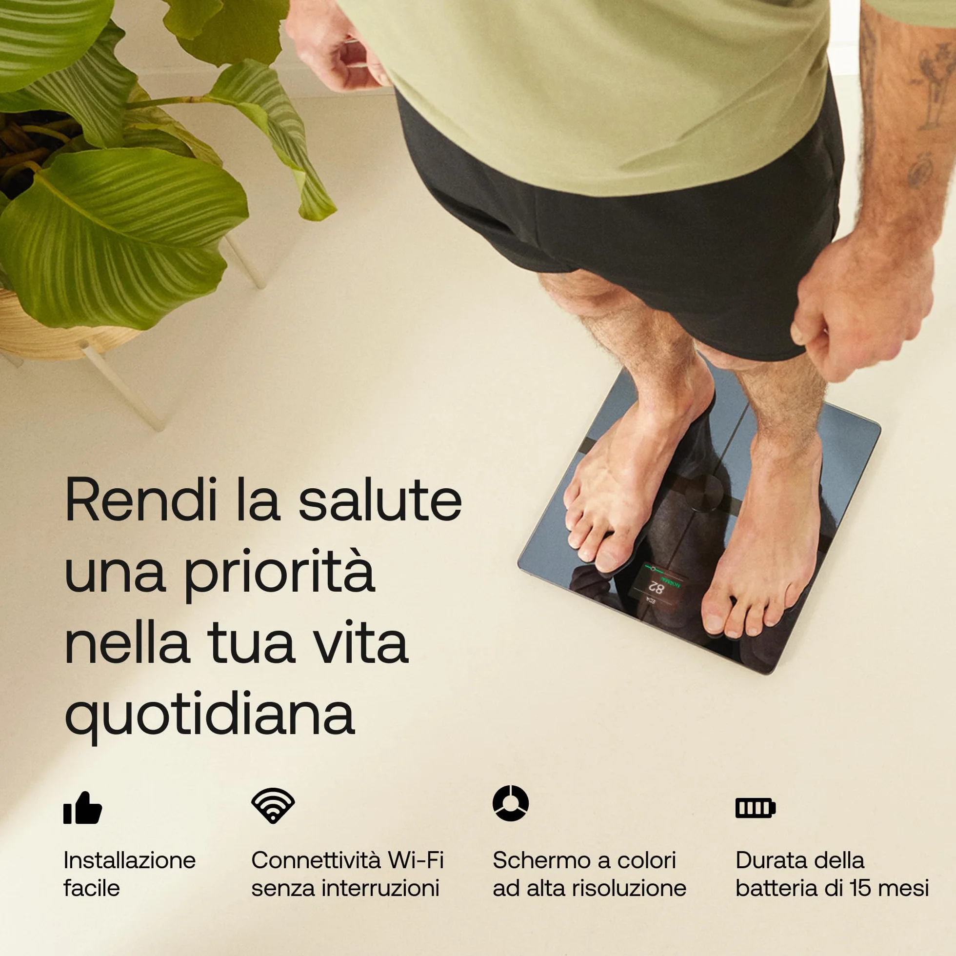 Withings Body Smart Bilancia Pesapersone Digitale WIFI Composizione Corporea 8 Utenti