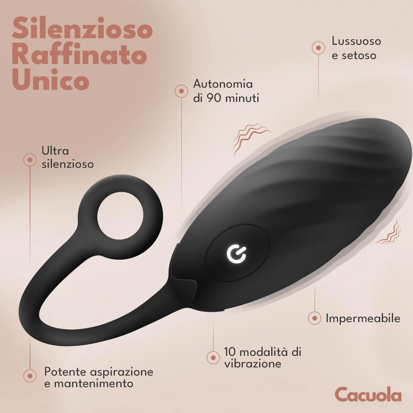 Sexytoysys Ovetto Vibrante Donna Telecomando Vibratore Punto G Squirting AI-Sync Wireless