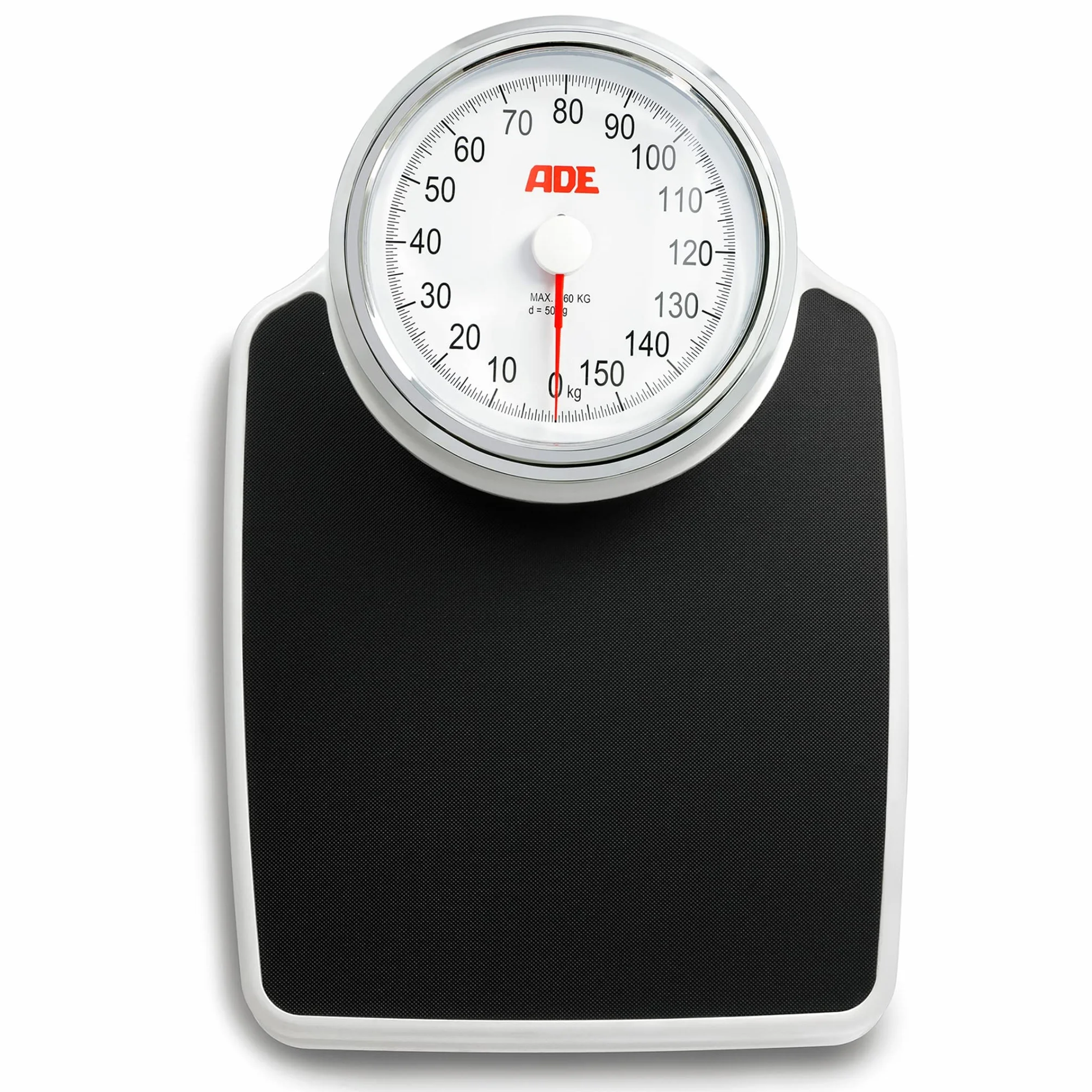 ADE Bilancia pesapersone analogica XL senza batteria | superficie antiscivolo | molto precisa | per piedi grandi | bilancia pesapersone meccanica dal design classico | fino a 160 kg