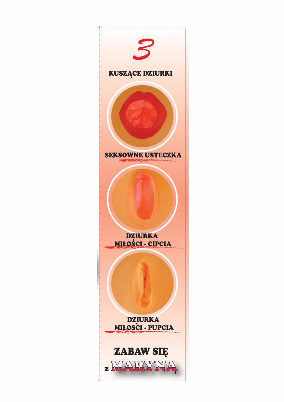MARYNA LOVE DOLL BAMBOLA SESSUALE GONFIABILE BIANCA MORA POLACCA GRANDEZZA REALE 3 FORI