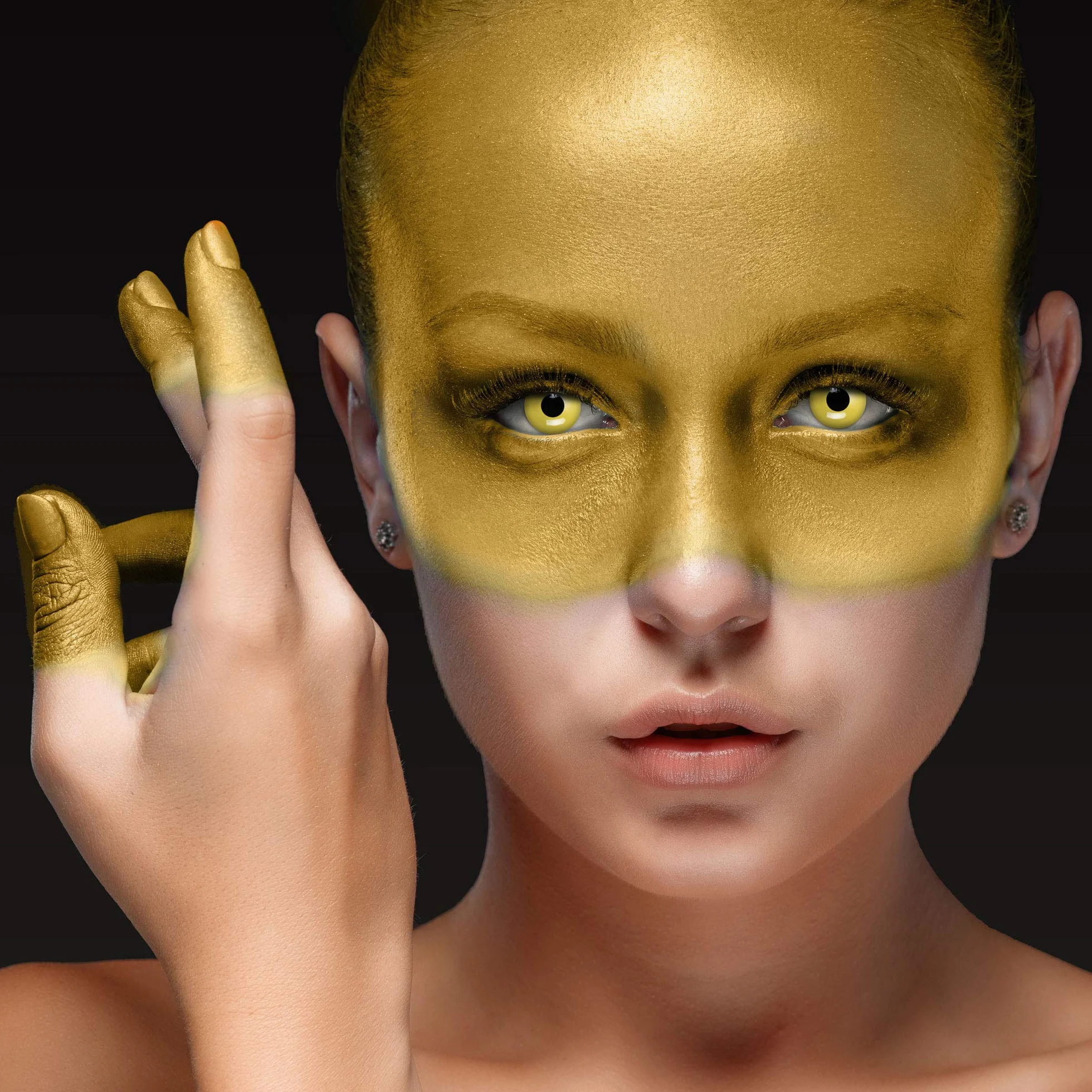 aricona Lenti a Contatto Colorate Giornaliere Yellow Fear Gialle Halloween