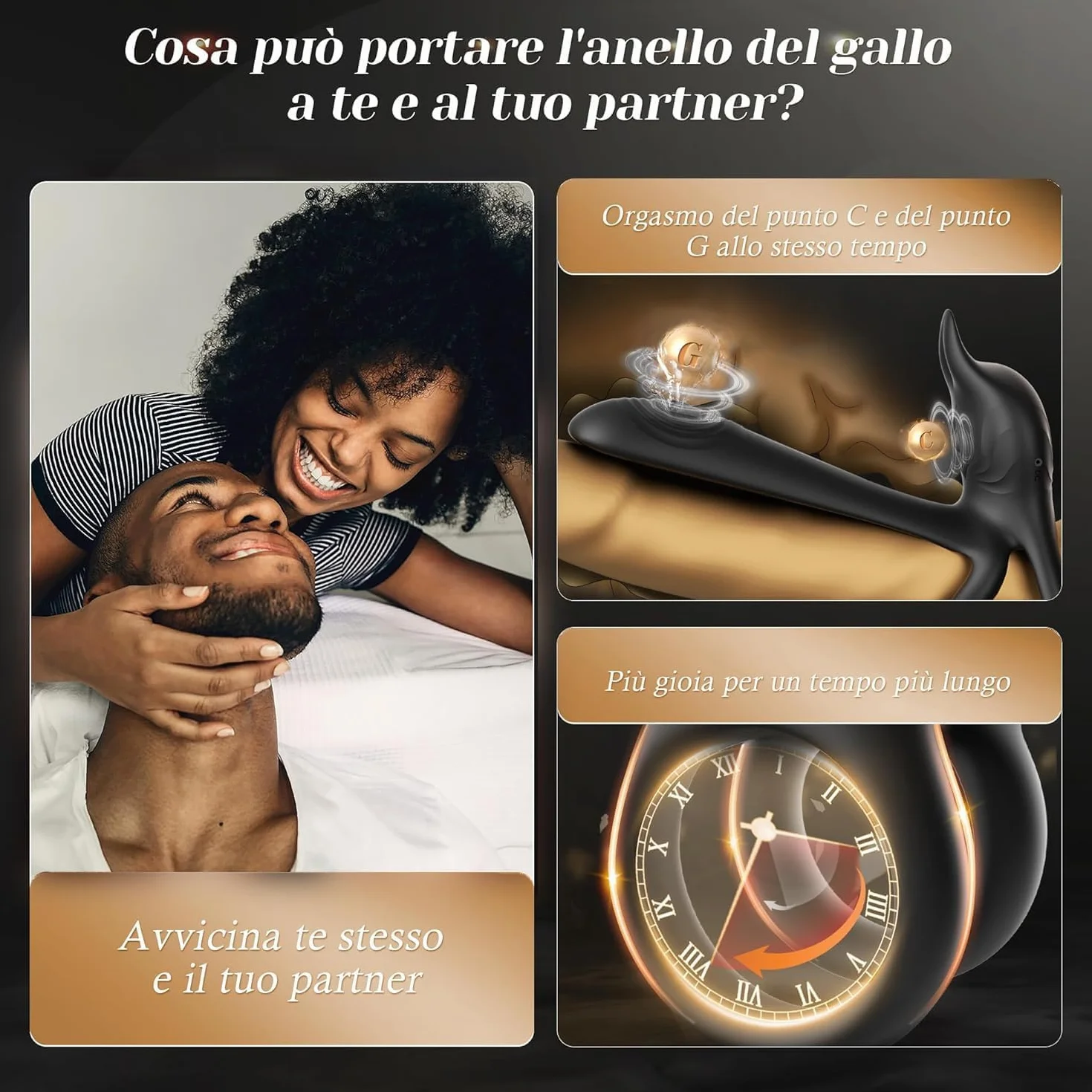 Cacuola Anello Vibrante per Lei e Lui Sex Toys Uomo, 10 Modalità Sexytoysys Uomo Coppia, Vibratore per Uomo con Telecomando, Stimolatore per Clitoride, Anello per Pene da Uomo, Anello Pene Lui Sex Toy