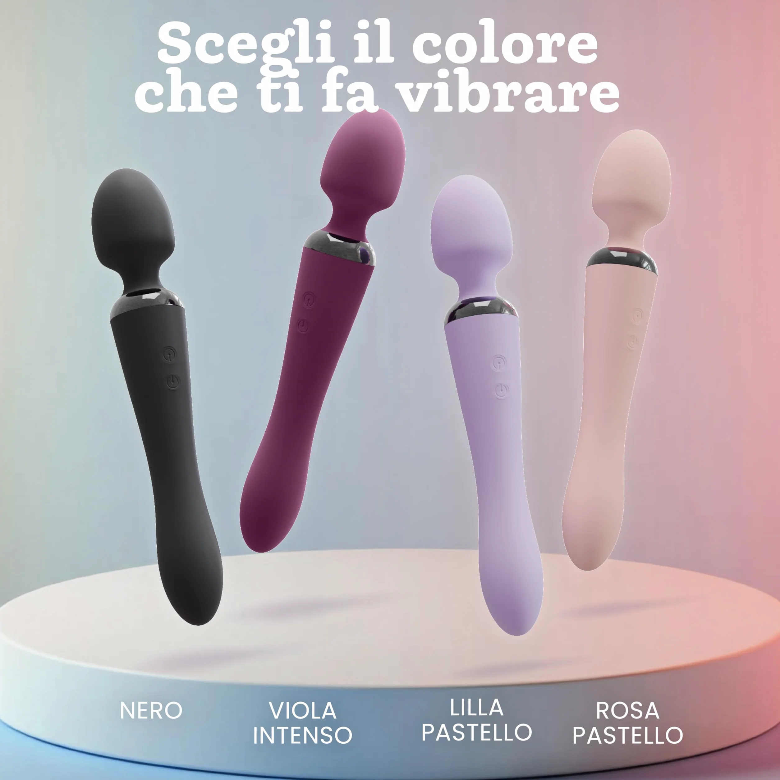 Vibratore Doppio di Oliver James – Wand Massaggiante e Dildo Vibrante con 10 Modalità di Piacere, in Silicone Resistente all’Acqua, Giocattoli Sessuali per Coppie e Donne (Nero)