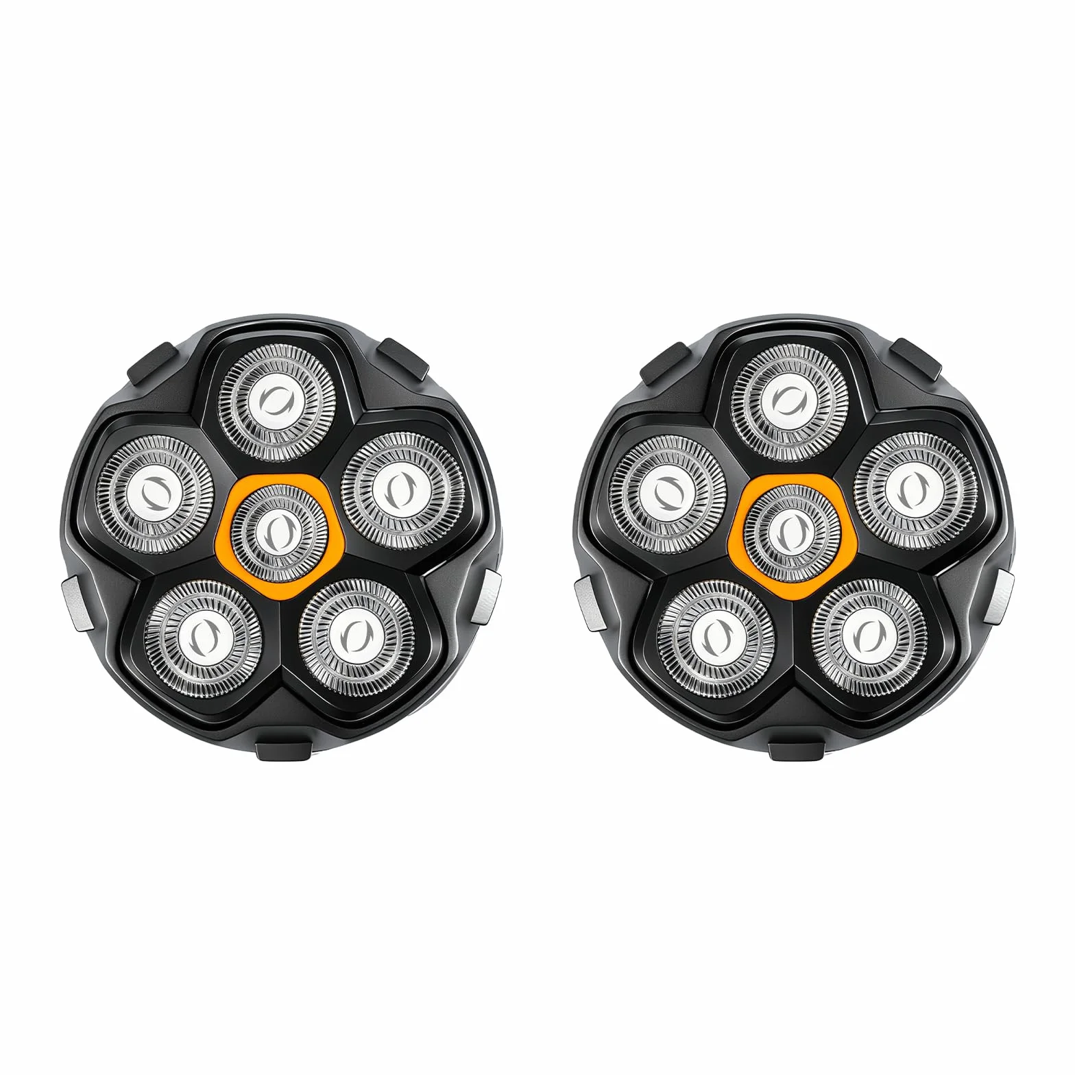 Testina di Ricambio 6D per Rasoi Uomo – Testina di Rasatura Magnetica, Rasatura a Secco & Umida, Compatibile con Kensen, JoyKoi, Kibiy (Giallo, 2 Pezzi)