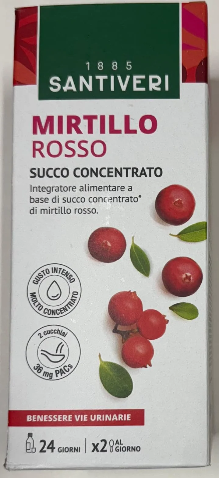 Mirtillo rosso concentrato Santiveri, 490 ml