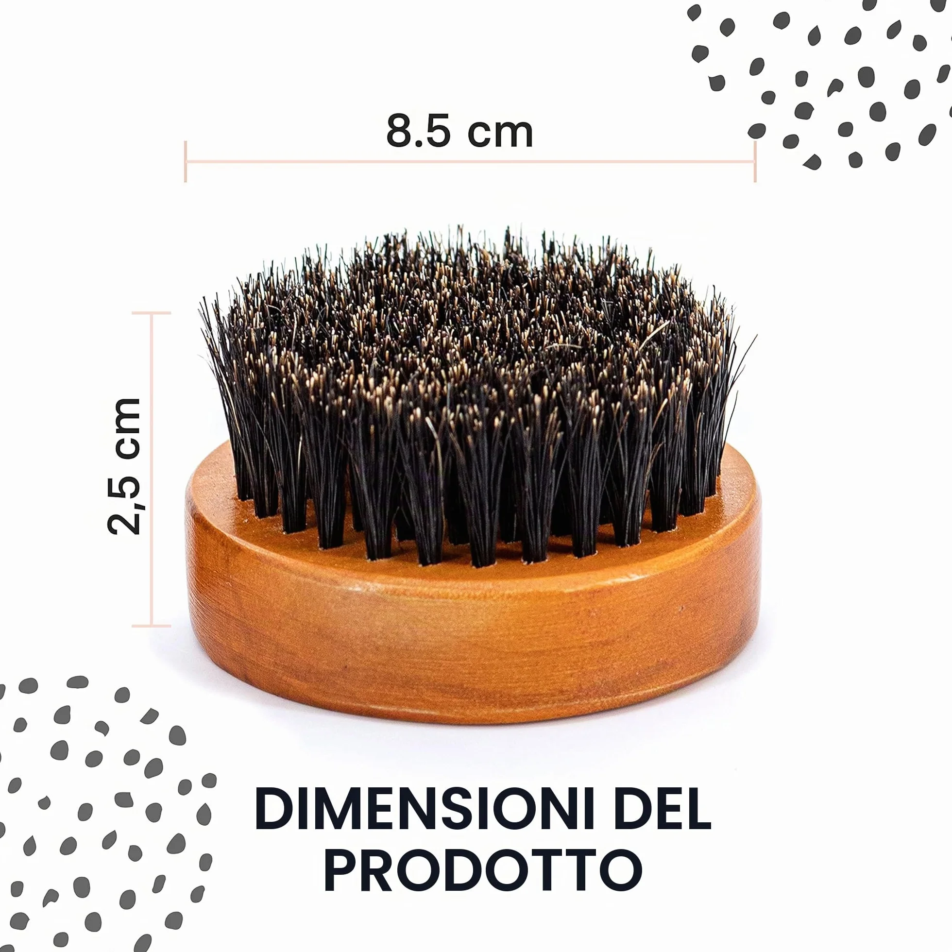 Spazzola Barba Uomo con Setole di Cinghiale - Pettine Barba - Ideale per Districare Nodi e Cura Quotidiana - Astuccio Elegante