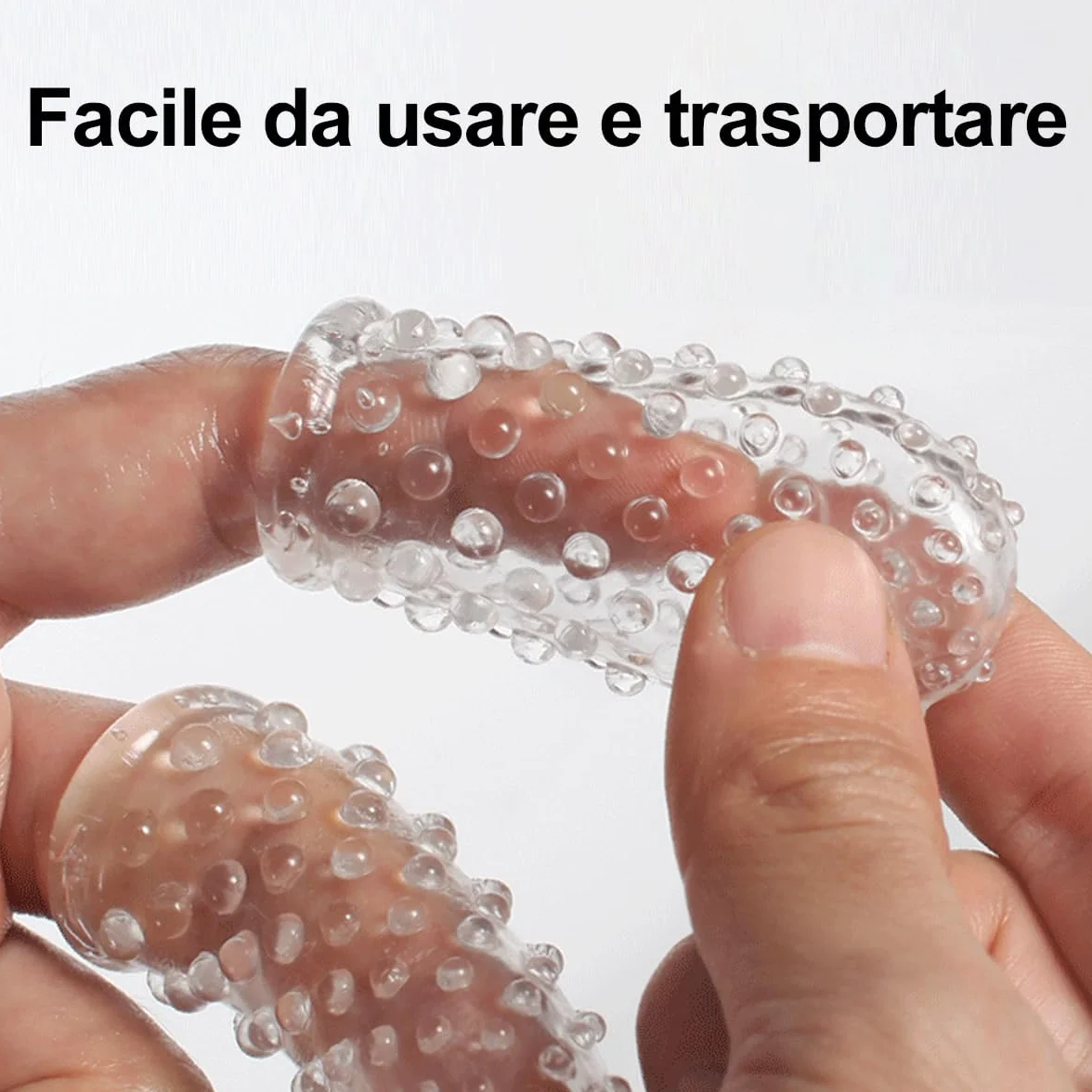 Confezione da 2 manicotti per dita, accessori per vibratore, ideali per massaggi delle dita, preliminari, mira alla stimolazione del clitoride del punto G, giocattolo sessuale perfetto per il gioco