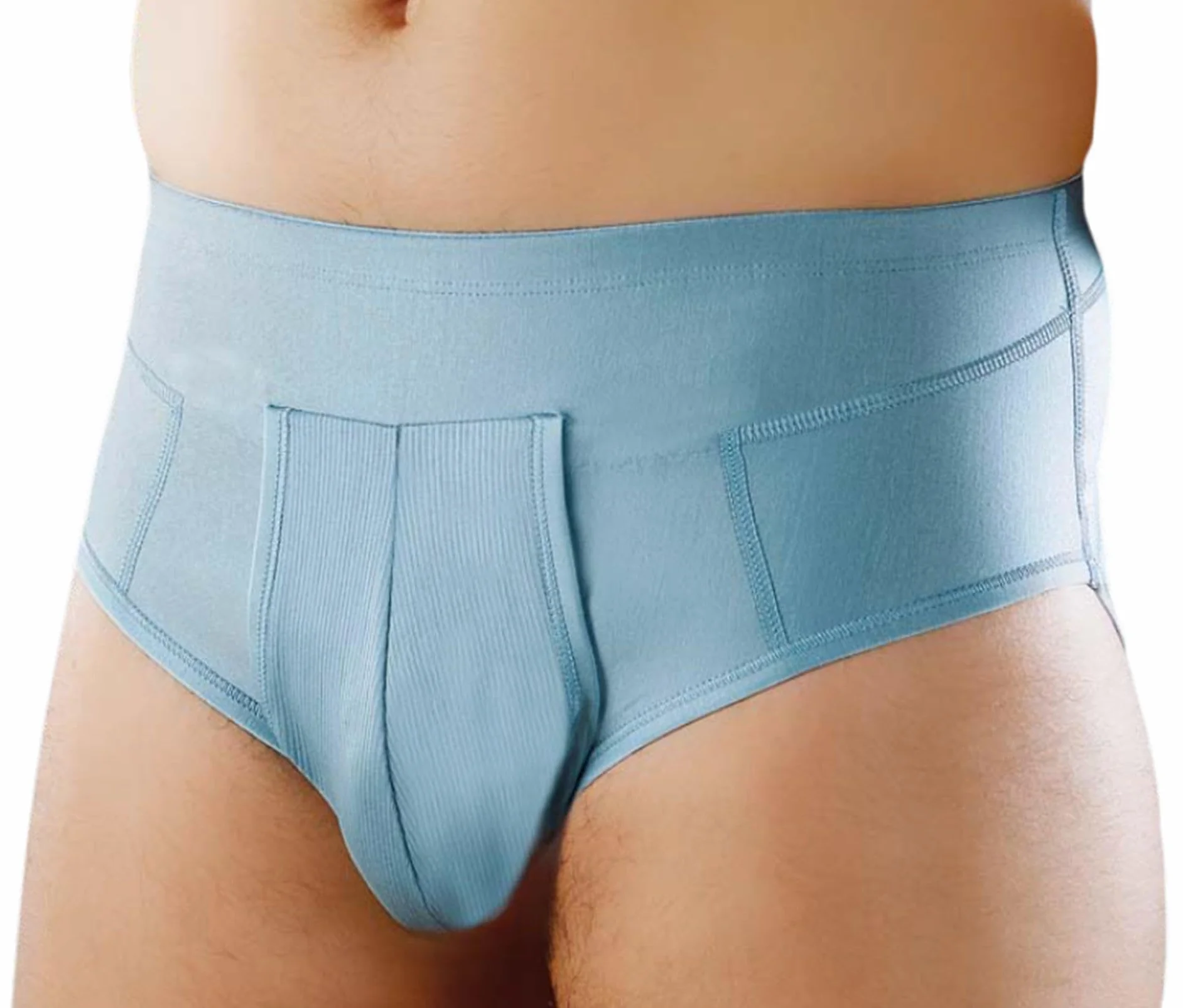 Slip Elastico per Ernia Inguinale Versione Confort marca ORIONE Art. 515 Azzurro Taglia 5 > 91-95 cm. | Versione Confort, 91-95 cm