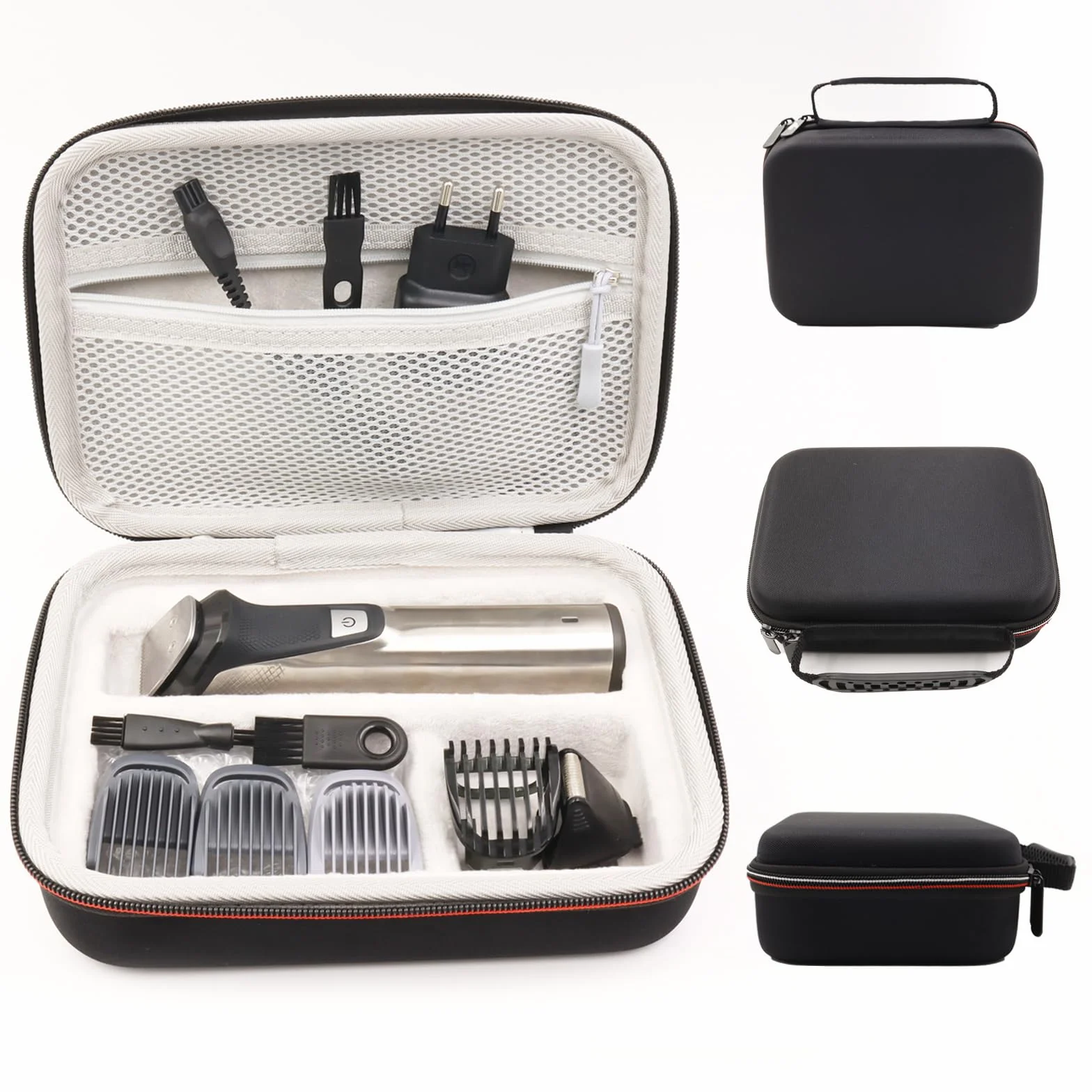 Custodia per rasoio elettrico Philips Norelco Series 3000 5000 7000 MG3750 MG5750/49 MG7750/49 – Rasoio bagnato uomo Custodia da viaggio con organizer, antiurto e impermeabile, nero