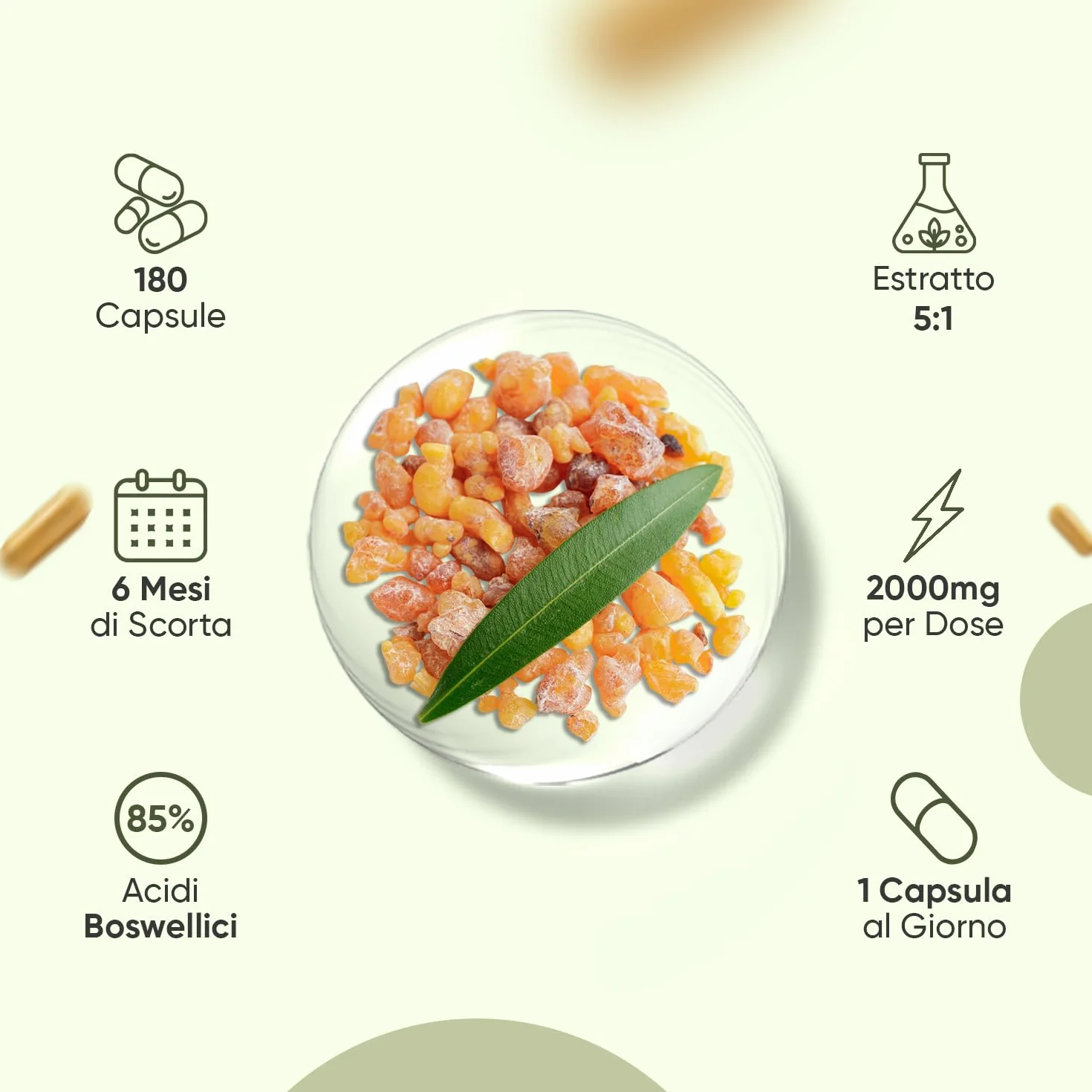 Boswellia Serrata WeightWorld, 180 Capsule Vegane (6 Mesi) da 2000mg, 85% Acidi Boswellici, Estratto 5:1, 1 Sola Capsula al Giorno, Boswellia Integratore, Senza Magnesio Stearato, Prodotto in Europa