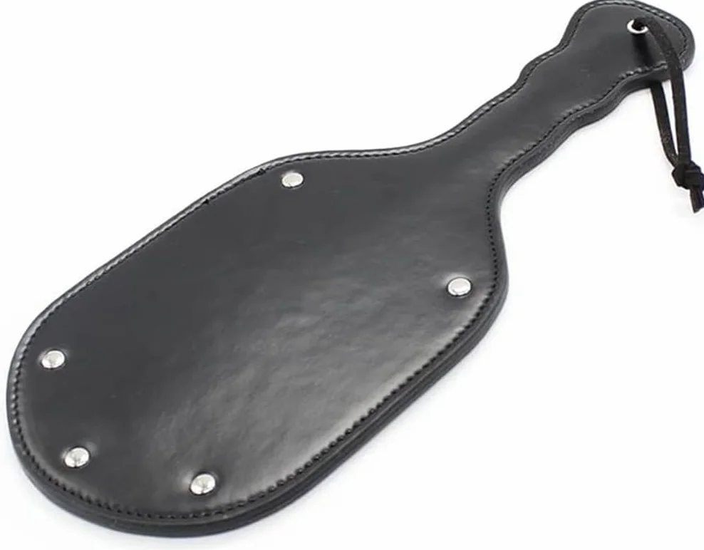 Mazza in Pelle Nera HAZURE Accessorio per Gioco di Equitazione