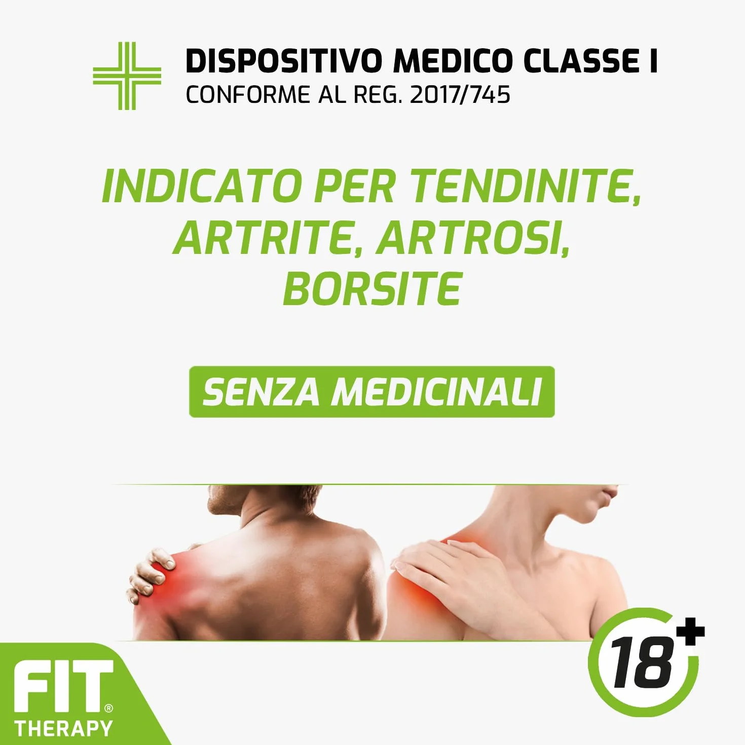 Cerotti Antidolorifici Antinfiammatori Spalla FIT Therapy 5 Giorni Impermeabile Senza Farmaci (2 Cerotti)