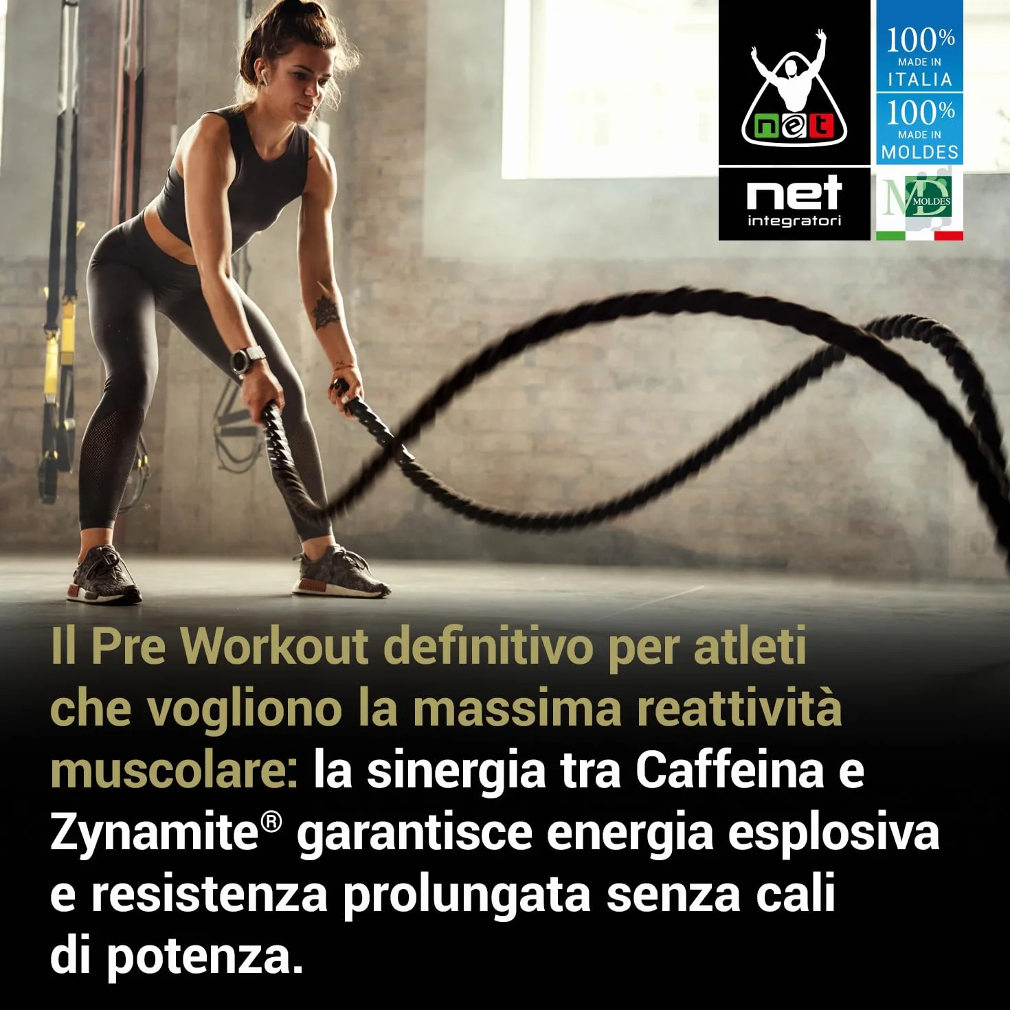 Net Integratori SPEED CAFFEINE 30 capsule Integratore Pre-Workout con Caffeina Anidra e Zynamite® per Energia e Focus Mentale