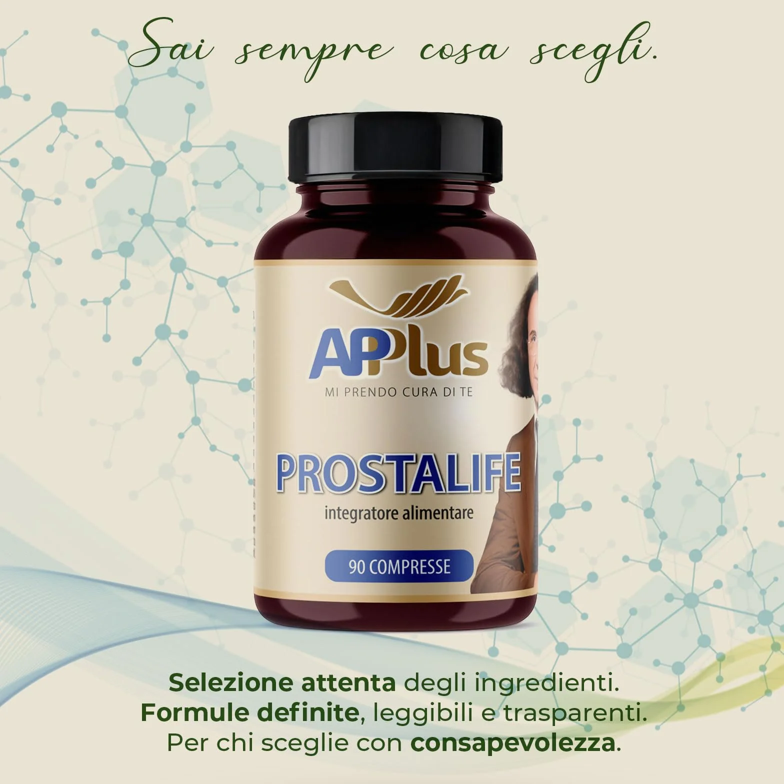 AP PLUS Prostalife Integratore Prostata Uomo 90 Compresse Serenoa Repens Ortica Pygeum Africanum Beta Sitosteroli
