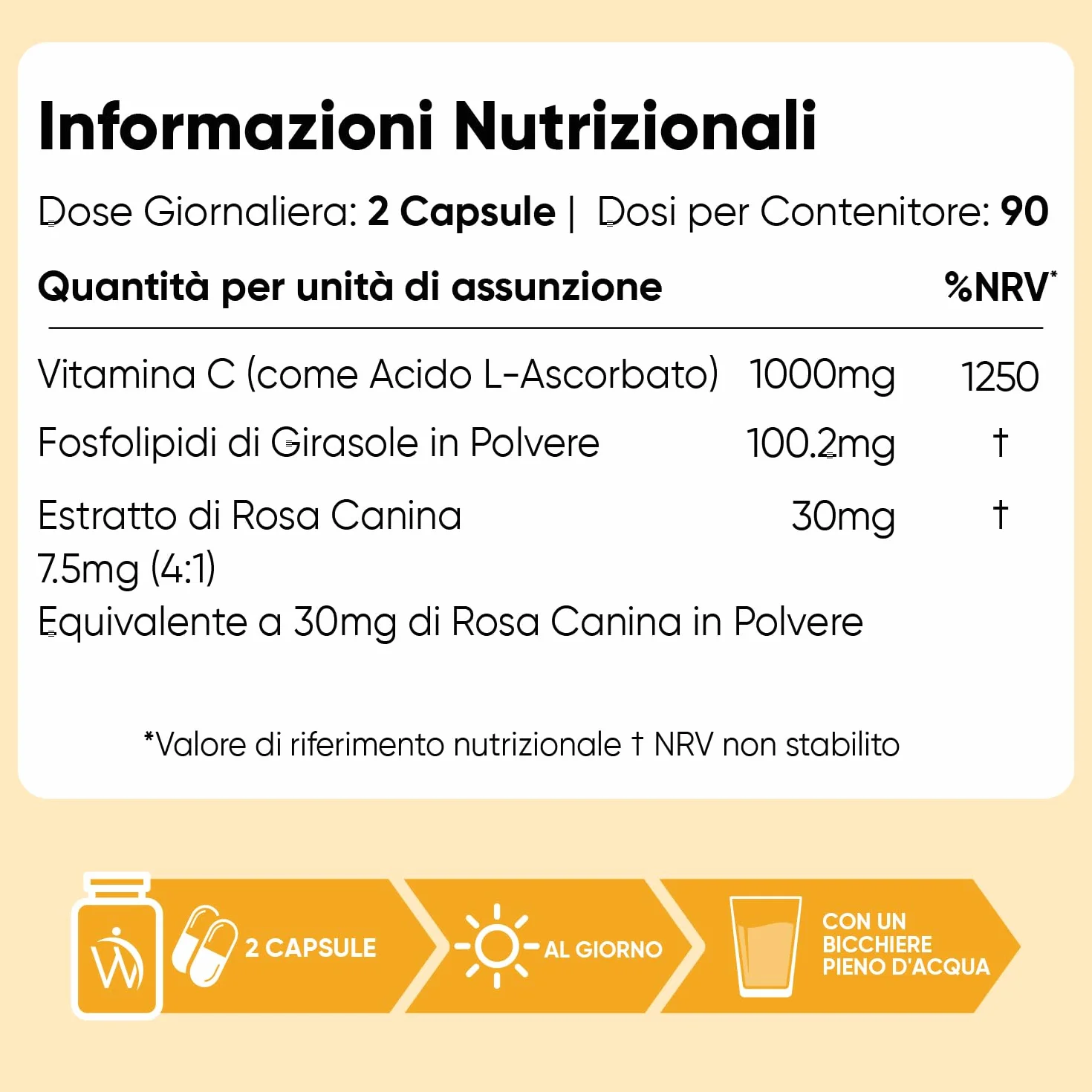 Vitamina C Liposomiale 1000mg Vegana, 180 Capsule Acido Ascorbico, Integratore Immunitario, Senza Glutine, Prodotto in UE