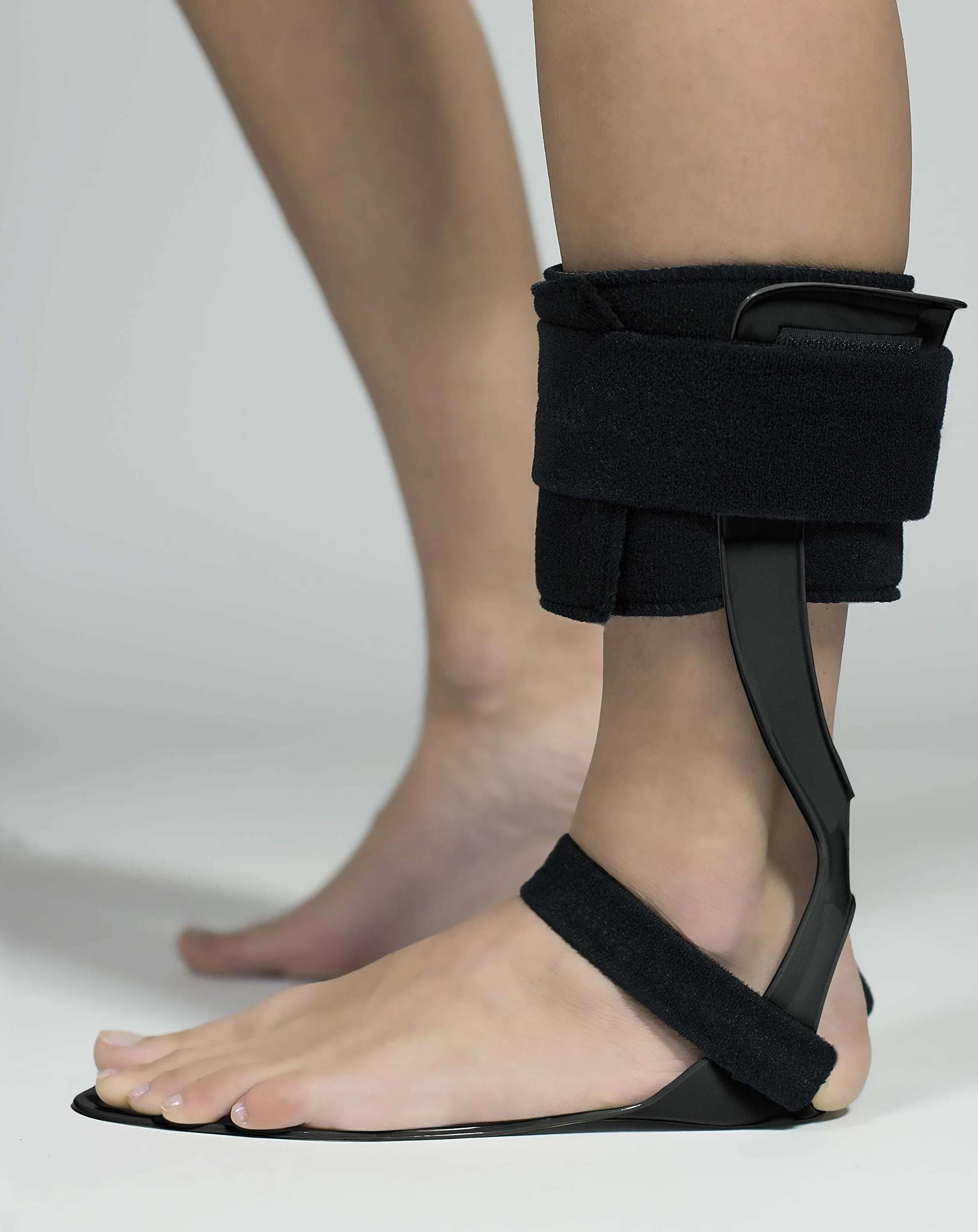 Medicalab Molla di Codivilla Tutore per Stabilizzazione Articolazione Tibio-Tarsica Piede Valgo Equino Ciondolante Nero L (43-45) Destra