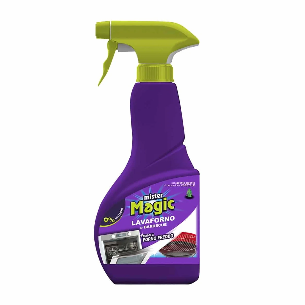 Mr Magic Detergente Lavaforno e Barbecue, Rimuove Grasso e Residui Ostinati, Agisce a Forno Freddo, con Detergente di Origine Naturale, 500 ml