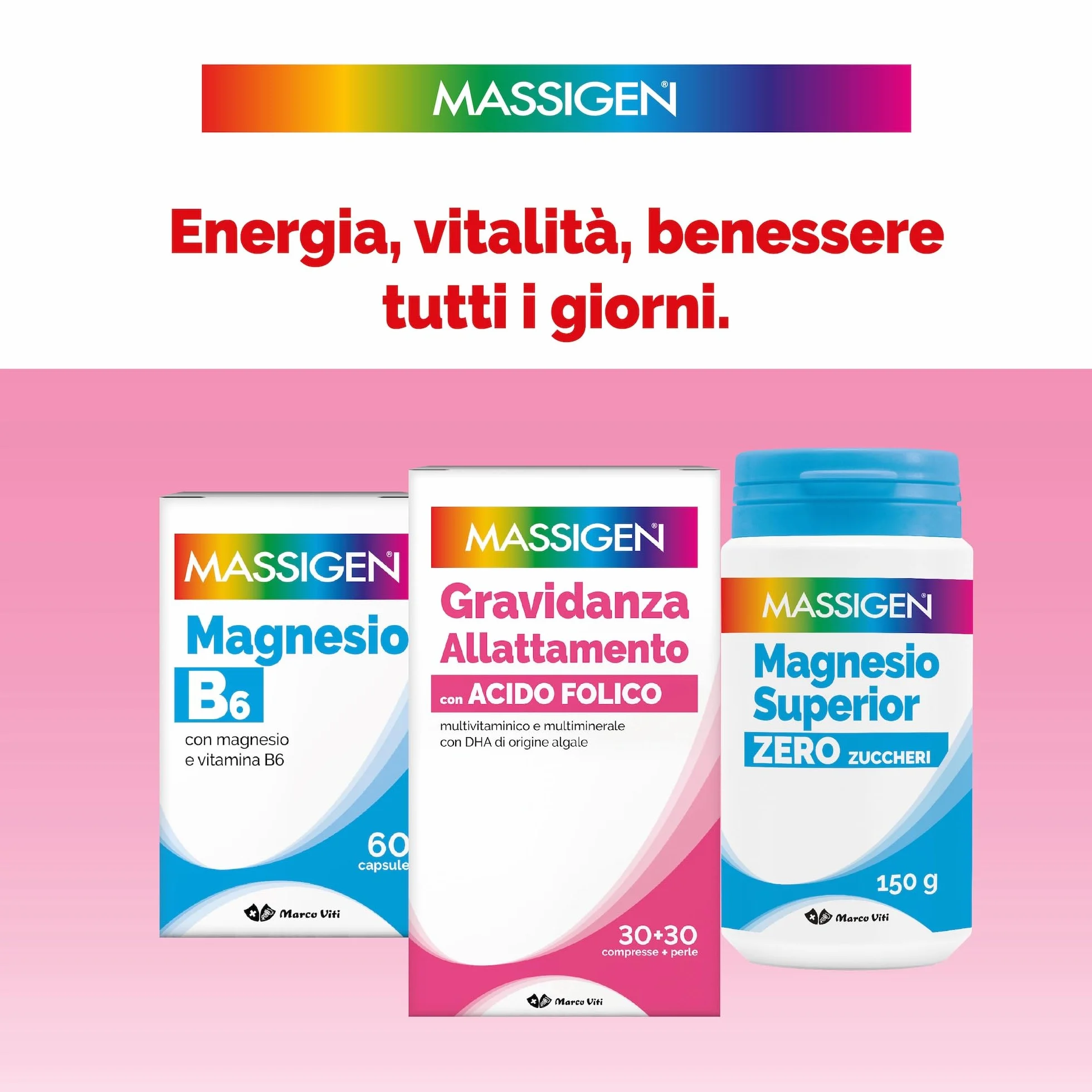 Massigen DailyVit+ - Multivitaminico, Gravidanza e Allattamento, Senza Glutine, In grado di Favorire lo Sviluppo fisiologico Cerebrale e degli Occhi del Feto, 30 Compresse da 11 g + 30 Perle da 700 mg