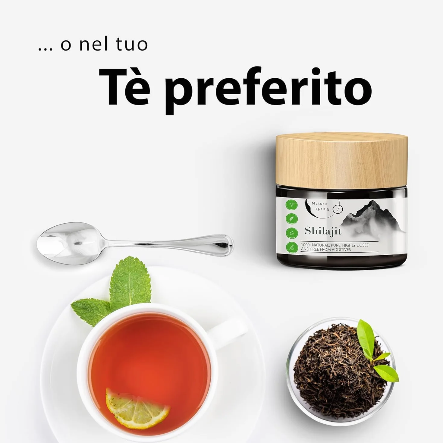 Shilajit Puro Himalayano Originale Mumijo | Premium +2 Mesi | Fonte Himalayana ad Alta Potenza con Acido Fulvico | Acido Umico e Oligoelementi | Per Sostenere il Sistema Immunitario e l'Energia