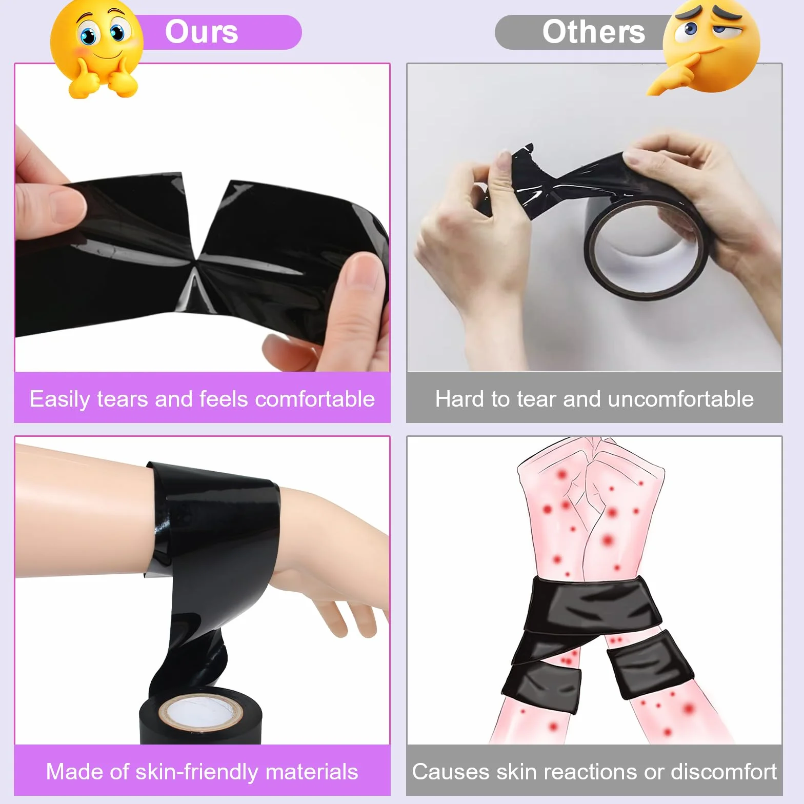 Qoosea Nastro di Vincolo BDSM Cinghia in PVC Statico Riutilizzabile per Coppie Lunghezza 52.49 Piedi Ideale per Giochi Sensuali e Avventure di Bondage(2 Pezzi)