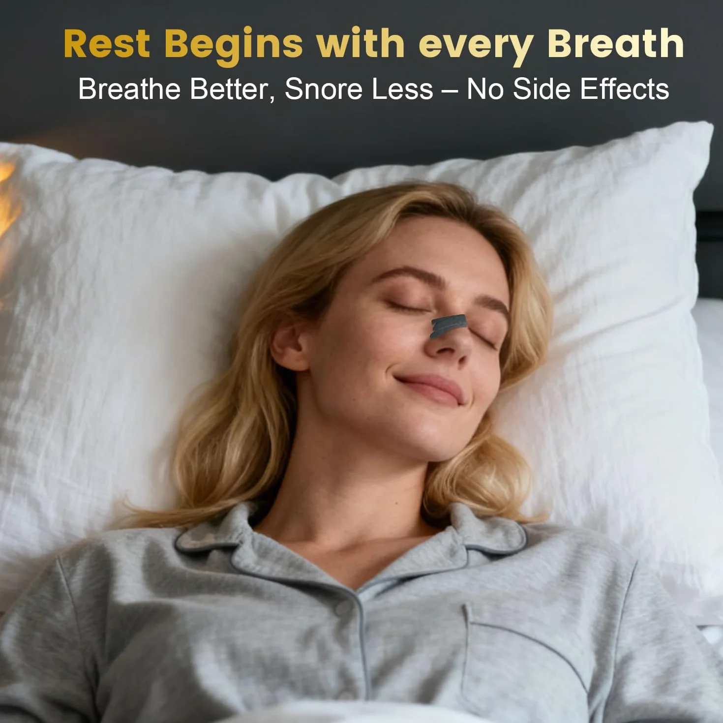 Cerotti Nasali Premium 120 Pezzi antirussamento, Nasal Strips, tenuta extra per sport e sonno, Alivia congestione nasale (Nero)