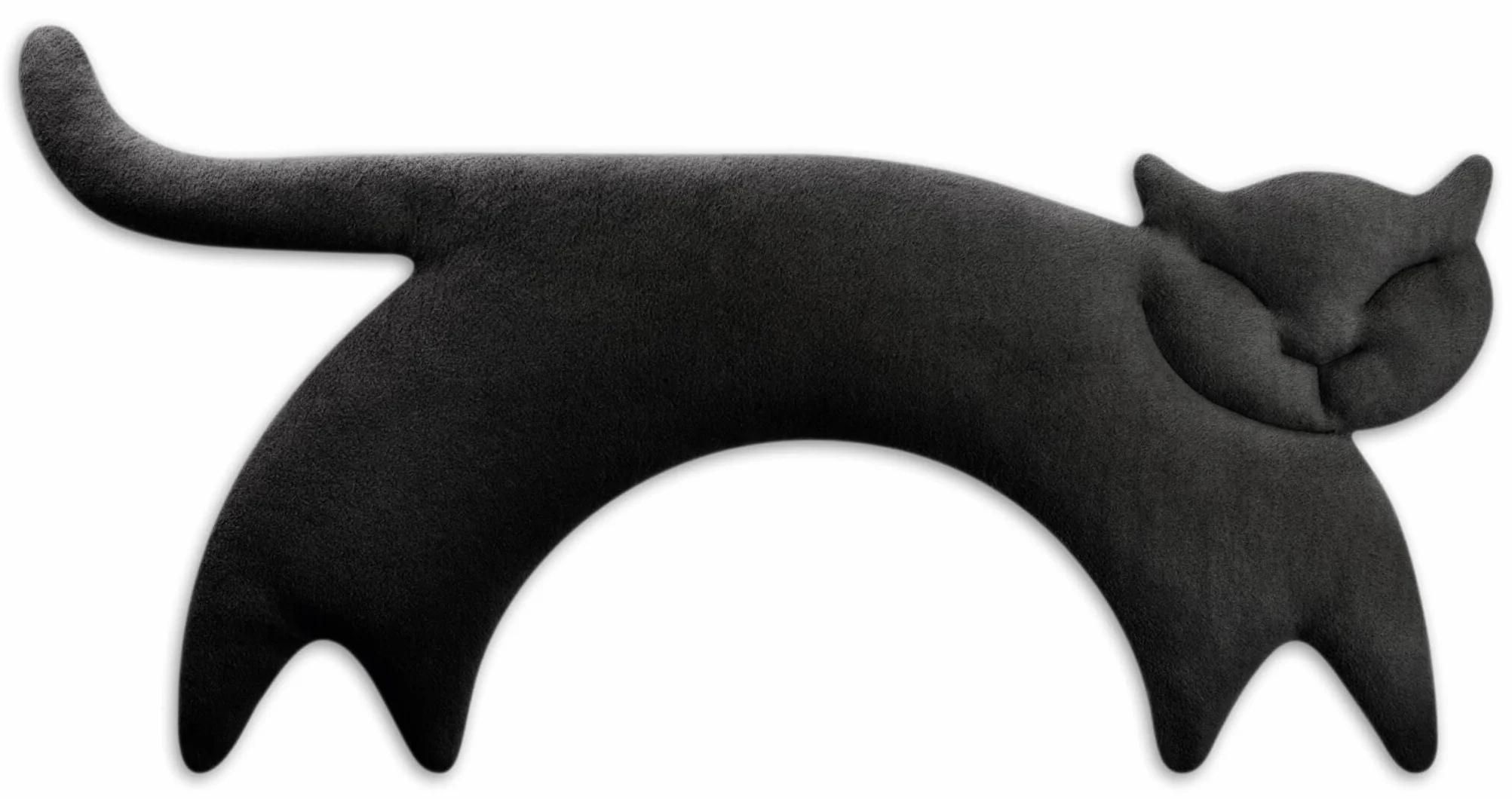 LESCHI Cuscino cervicale termico per microonde, 100% cotone e grano biologico, gatto nero, cuscino riscaldante ideale come fonte di calore in inverno e per alleviare tensioni a spalla schiena collo