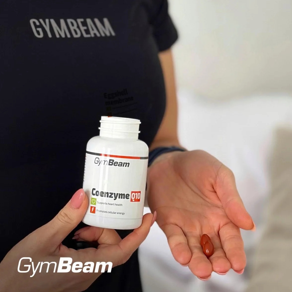 GymBeam Coenzima Q10, Integratore per l'Energia, Coenzima Q10 Ricco di Vitamina E, per Combattere lo Stress Ossidativo, Migliorare la Salute della Pelle e Performance Sportiva, in Compresse (60 cps)