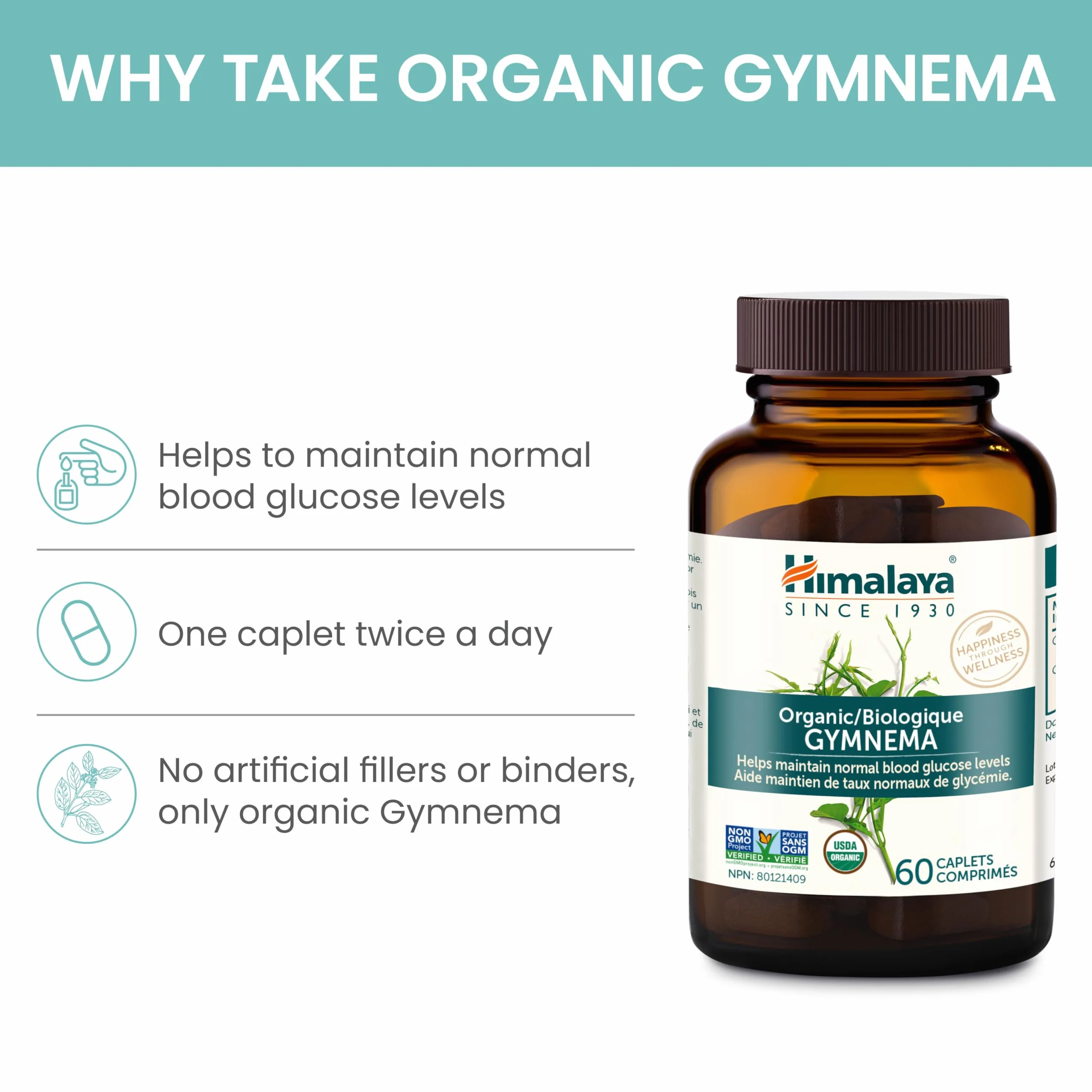 Himalaya Organic Gymnema 60 caplets