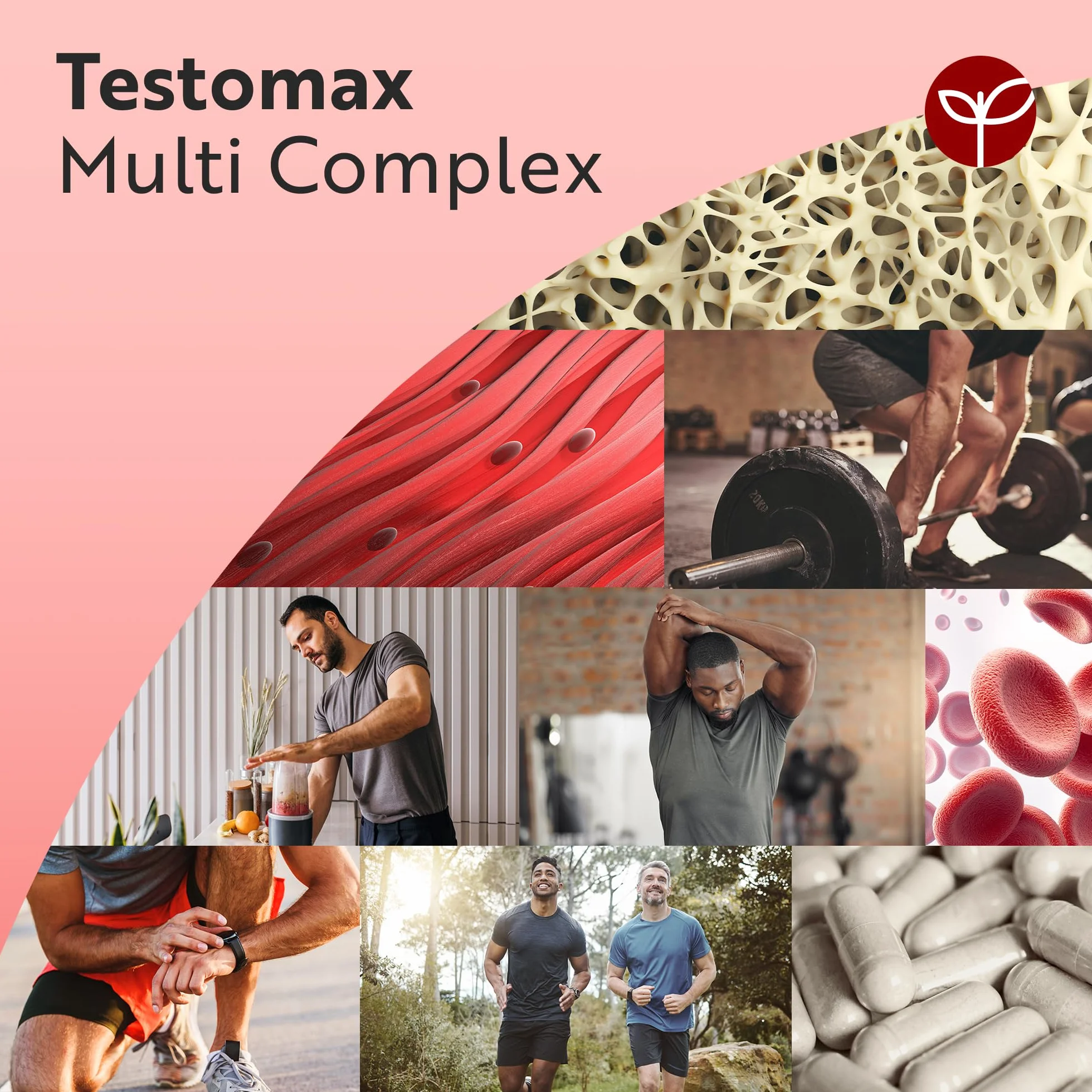 Nutravita Integratore Multinutriente con Ginseng, Maca, Fieno Greco, Zinco e Magnesio – 13 Ingredienti Attivi con Vitamine A, B12, D3 e K2 – 120 Capsule