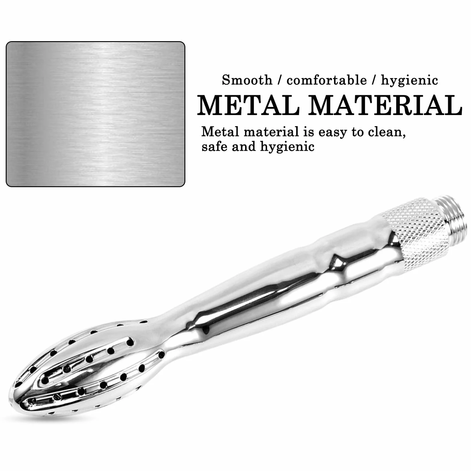 BDSMYEE 18 CM Doccia Anale in Metallo, Soffioni Doccia per Clistere Detergente per Anale Vaginale Colonic, Cannule per Doccia Anale Sex Toys per Uomini Donne Coppie