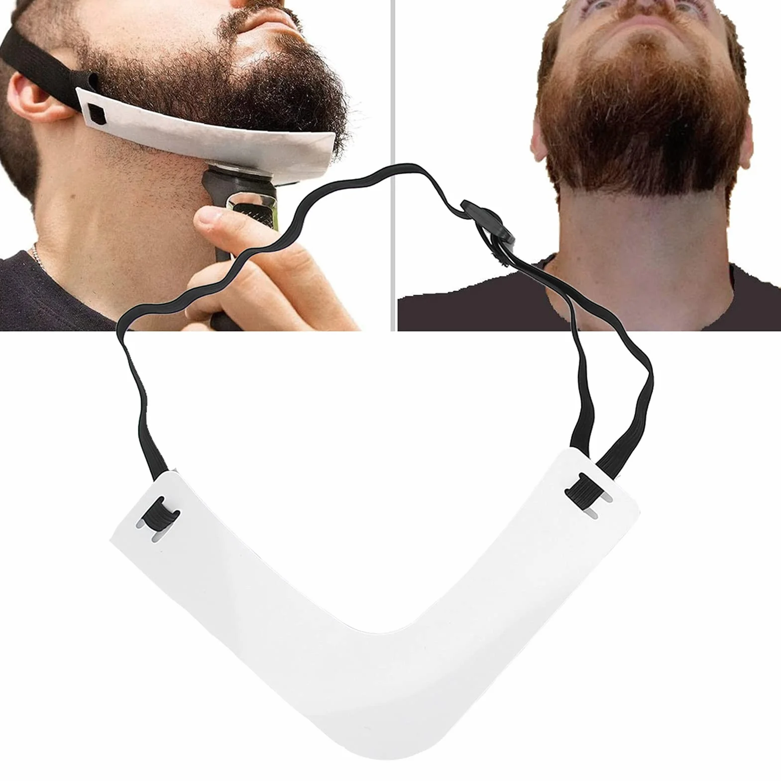 Set di 5 pezzi per il taglio della barba, set di strumenti per modellare la barba da uomo, per la rasatura di pizzetto e scollatura, guida per la barba, styling della barba