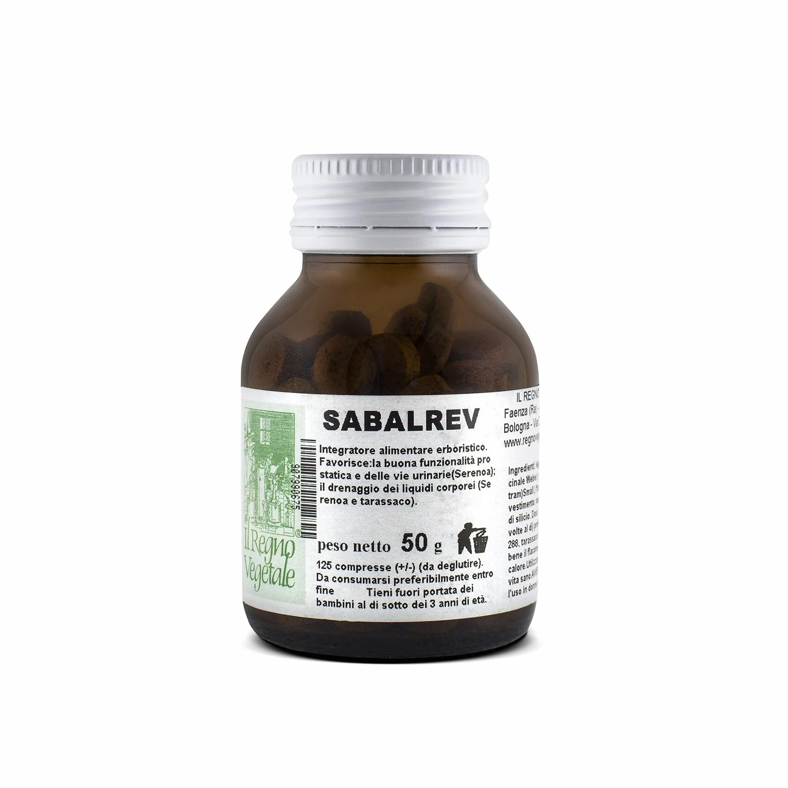 SABALREV 125 Compresse Saw Palmetto Serenoa Repens Made In Italy 1 Confezione
