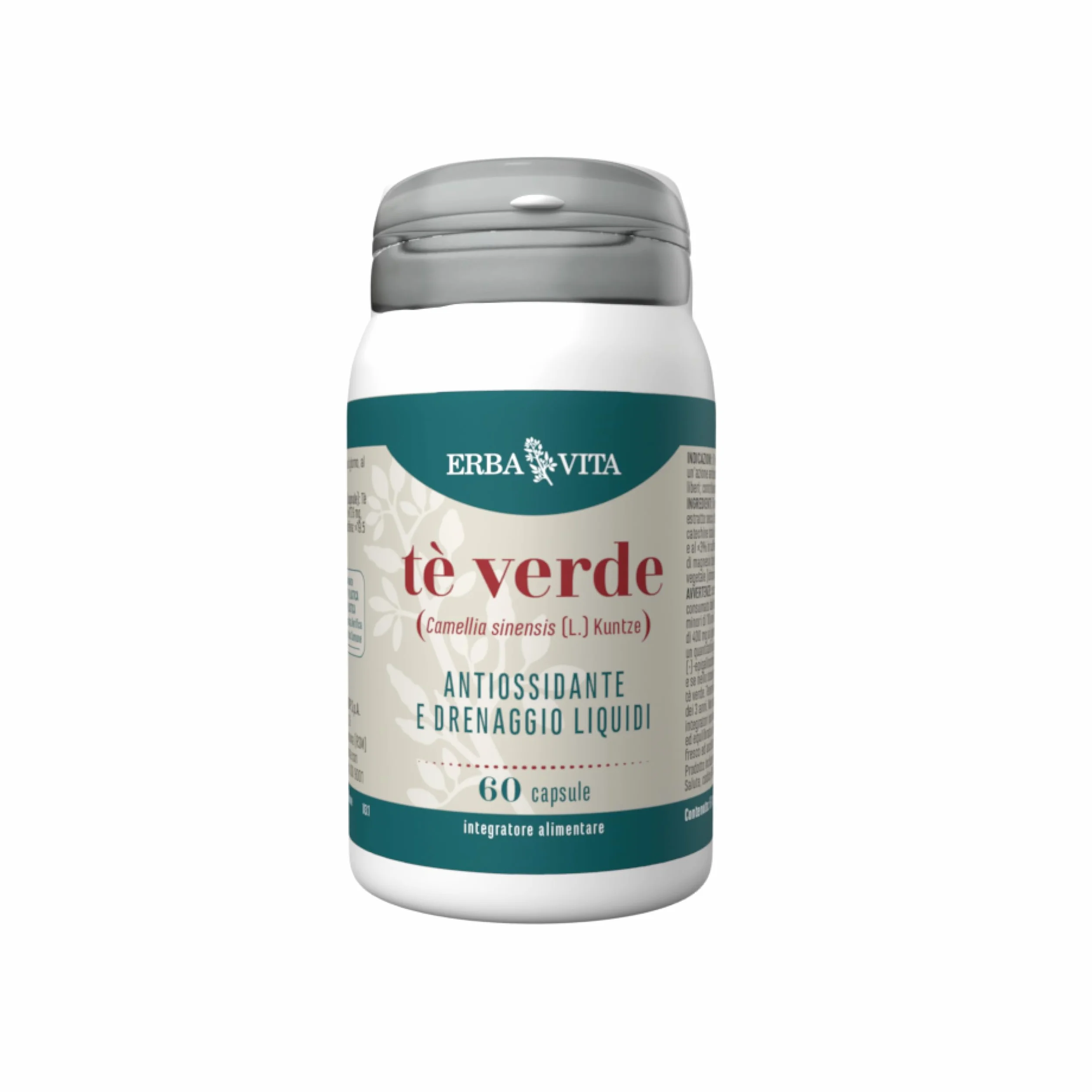 ERBA VITA Integratore Alimentare di Tè Verde - 60 Capsule - Svolge azione antiossidate e contrasta i radixali liberi