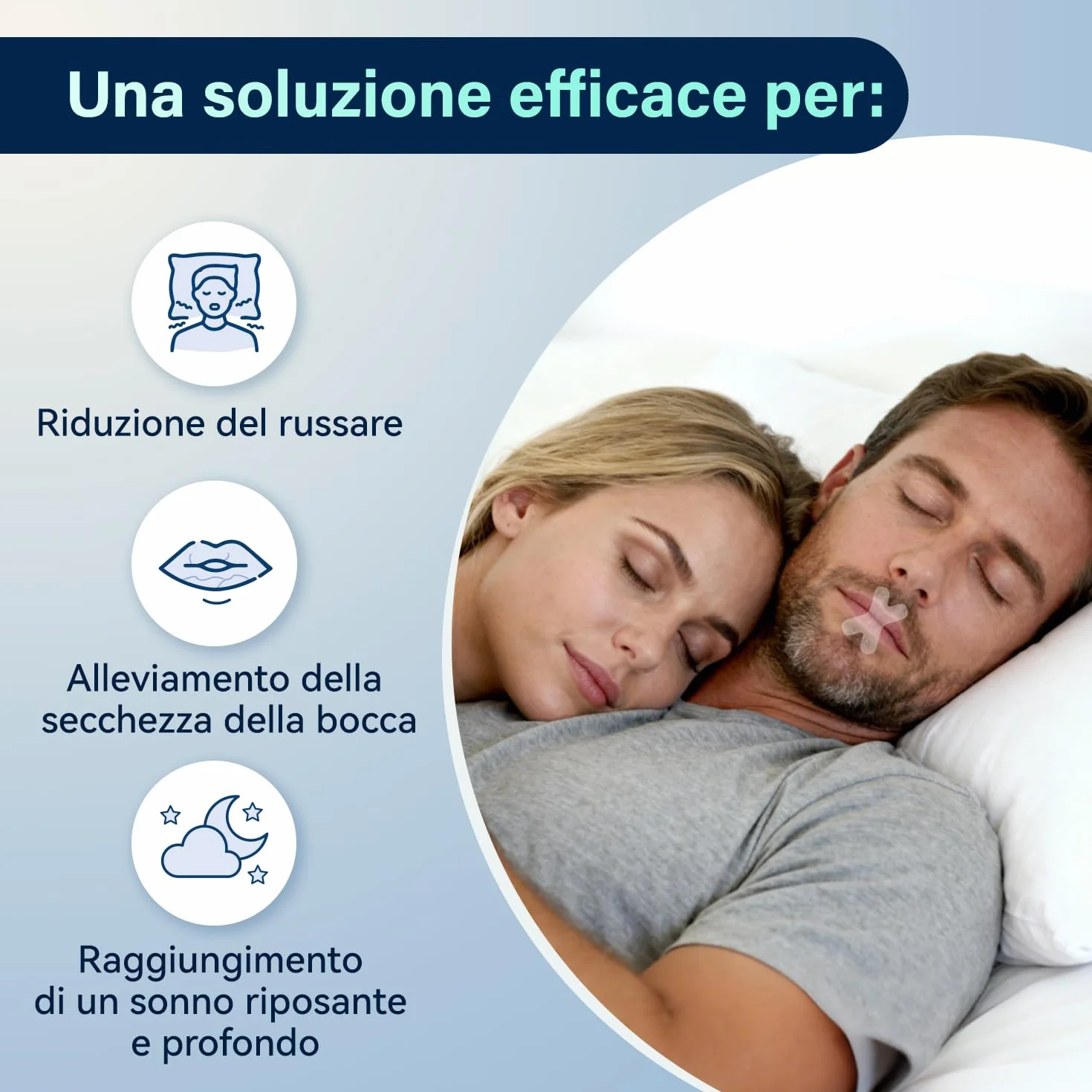 Mouth Tape for Sleeping, 120 Pezzi, Antirussamento, Migliora la Respirazione Nasale