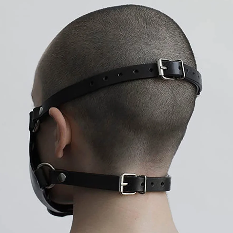GEBONE Maschera punk pelle mezza maschera MK-09 cosplay sexy