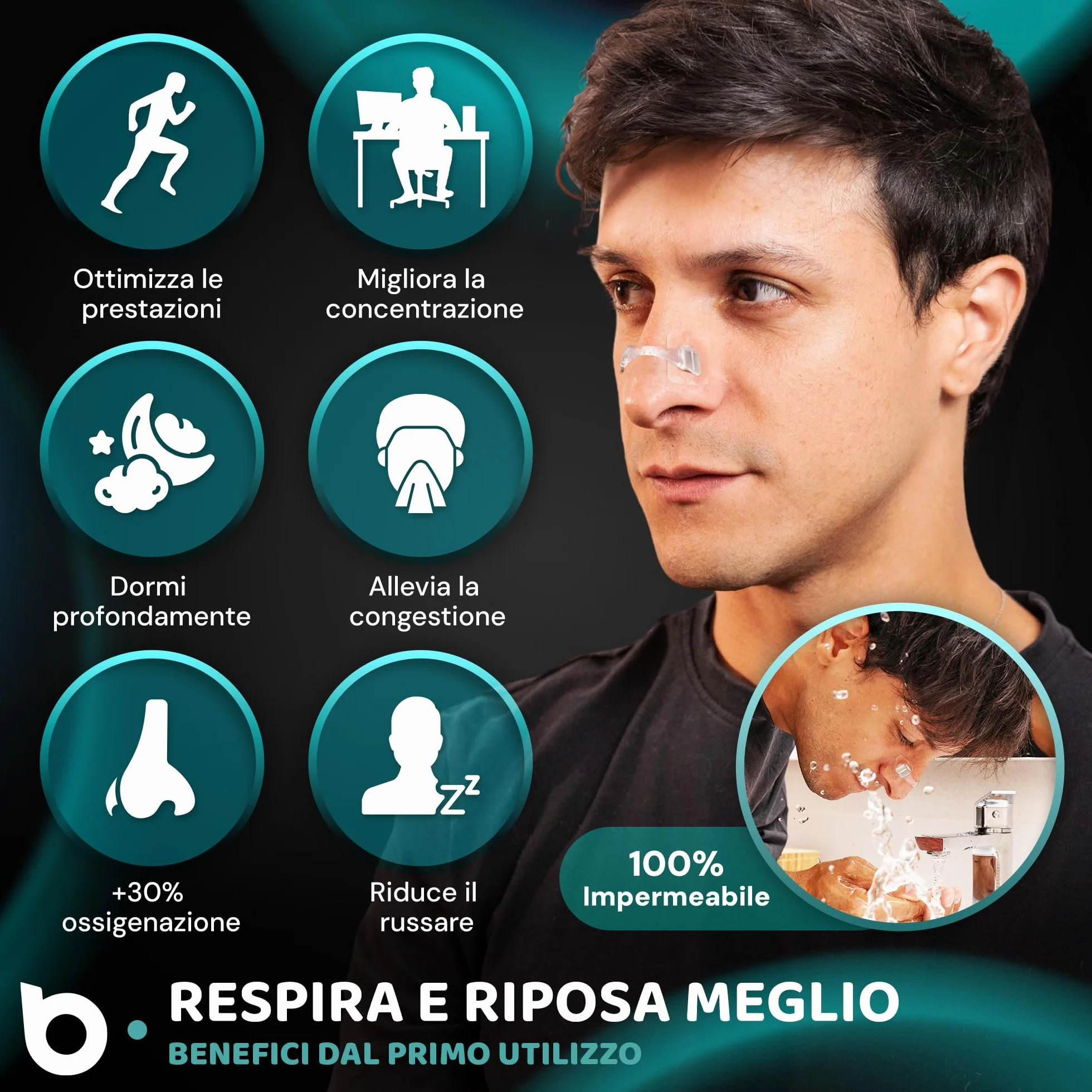 Cerotti Nasali Magnetici PRO Edition Megapack 120 Antirussamento Dilatatore Nasale
