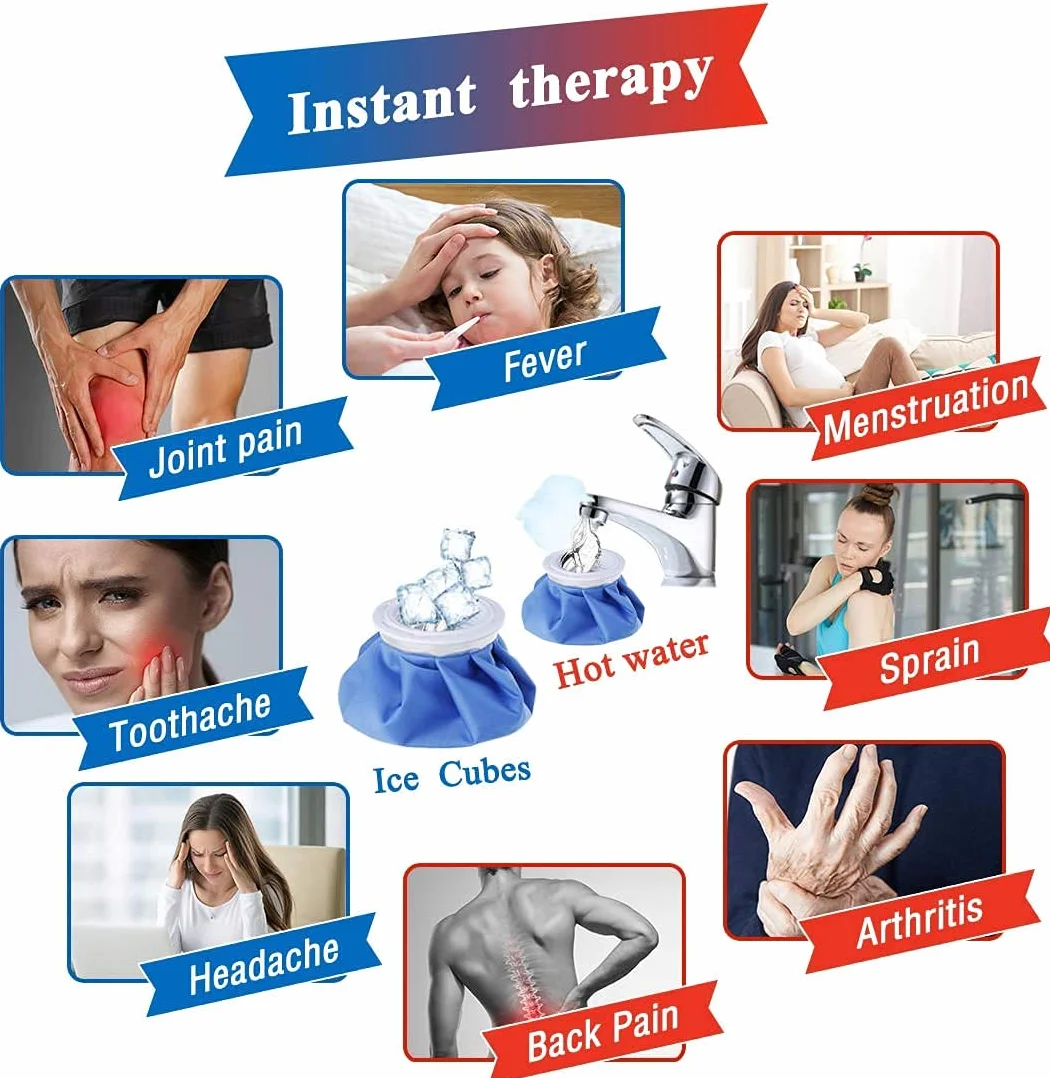 App Life Borsa Ghiaccio per Lesioni, Dispositivo Medico Classe I, Impacco Freddo Riutilizzabile, Terapia Caldo/Freddo, Blu
