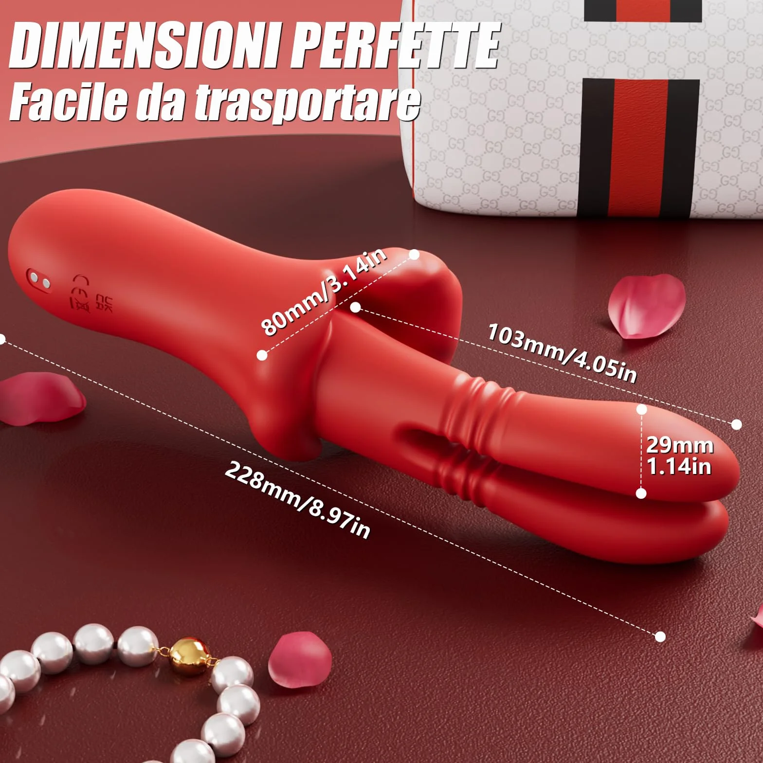 Dildo Vibratoreper Donna Professionale Sex Toys - 4 in 1 Vibratoriper Donne Clotoride con 10 Spinte e Vibrazioni, Stimolatore Clitoride e Punto g Femminile Toys Sessuali per Donna Sexytoysys Coppia